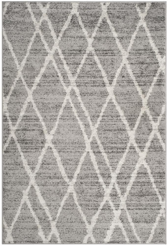 Ivory Synthetic Easy Care Reversible Area Rug, 6' x 9'