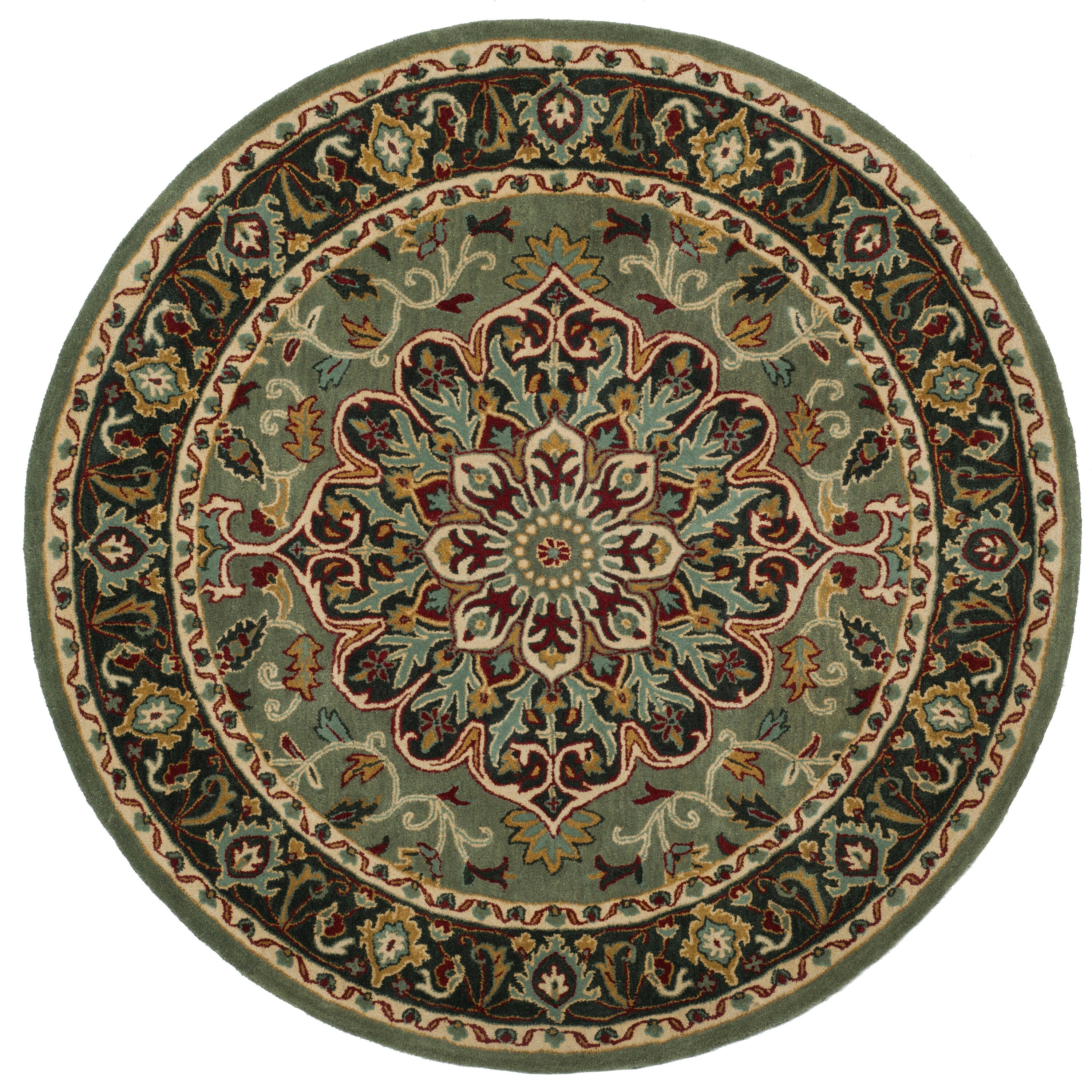 Safavieh Heritage Bellary 4 x 6 Gray/Charcoal Indoor Floral/Botanical Oriental Handcrafted Area Rug