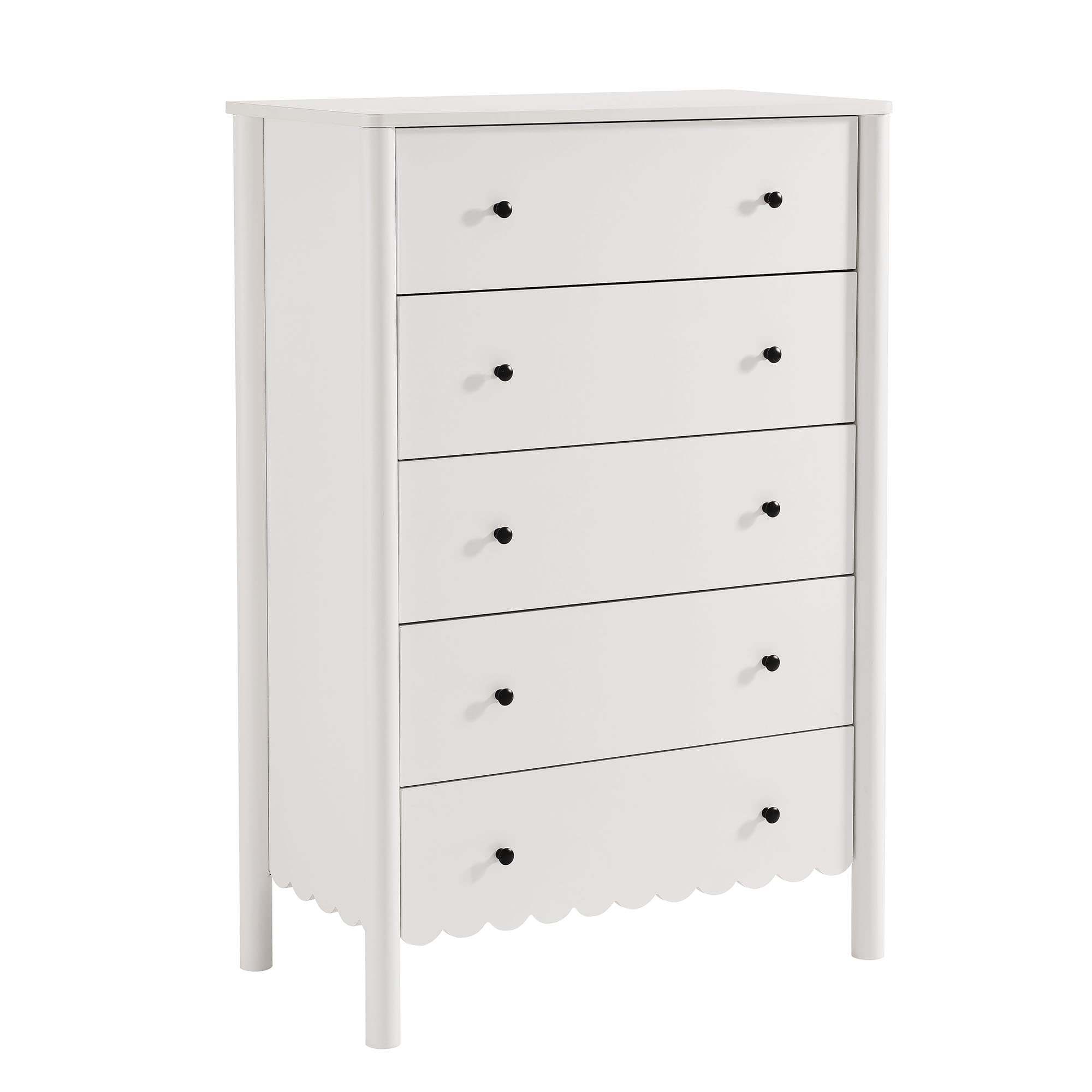 Modway  Emmeline Scalloped 5-Drawer Chest in White