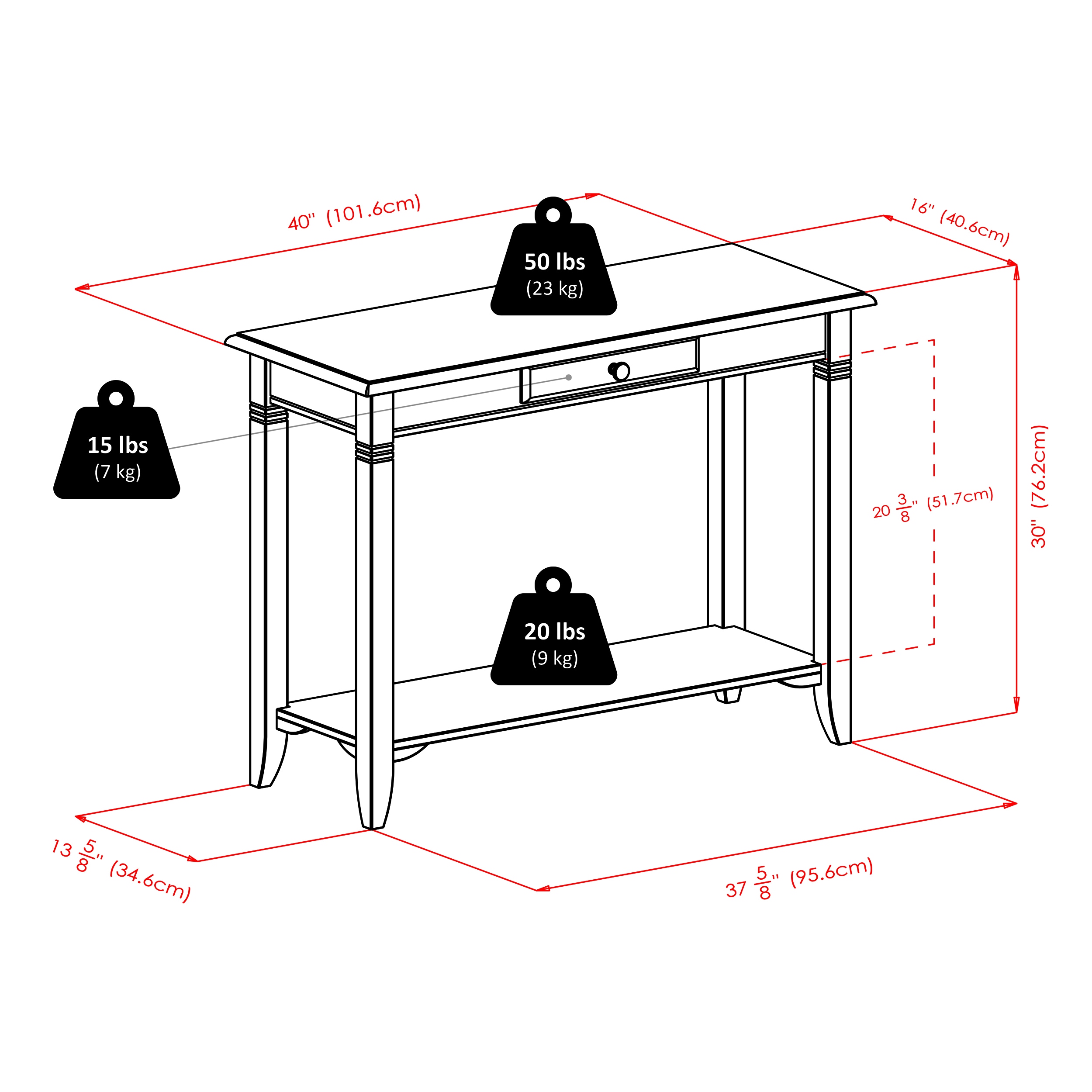 Winsome Wood 40640 Console-Sofa-Tables - View #7