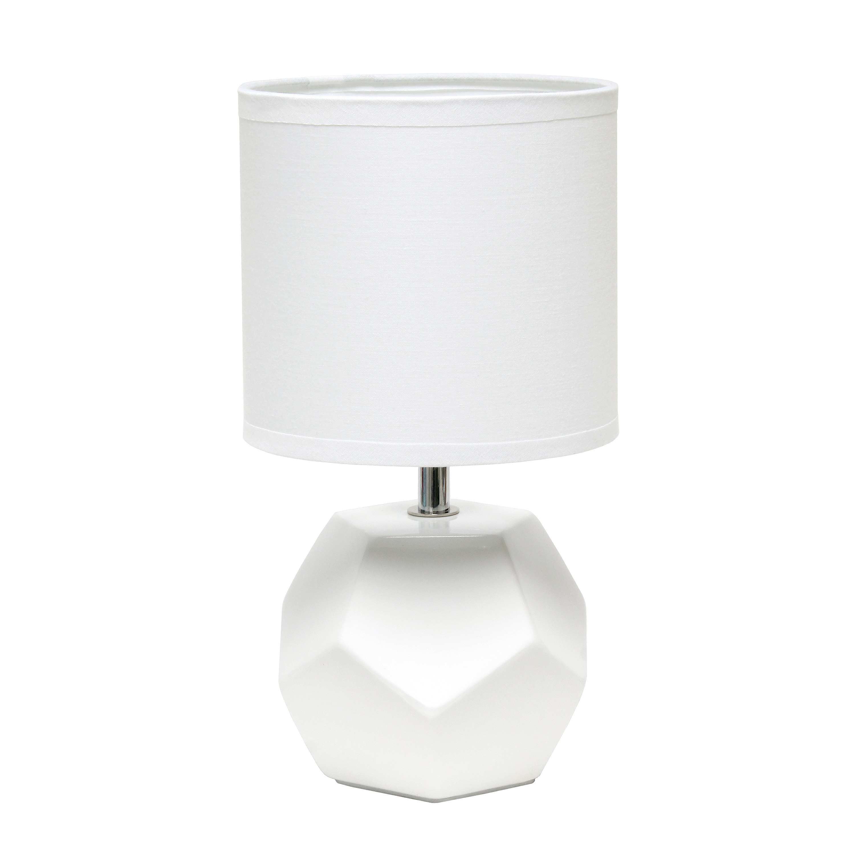 Simple Designs 10 24 In White Table Lamp With Fabric Shade In The Table   16094295 