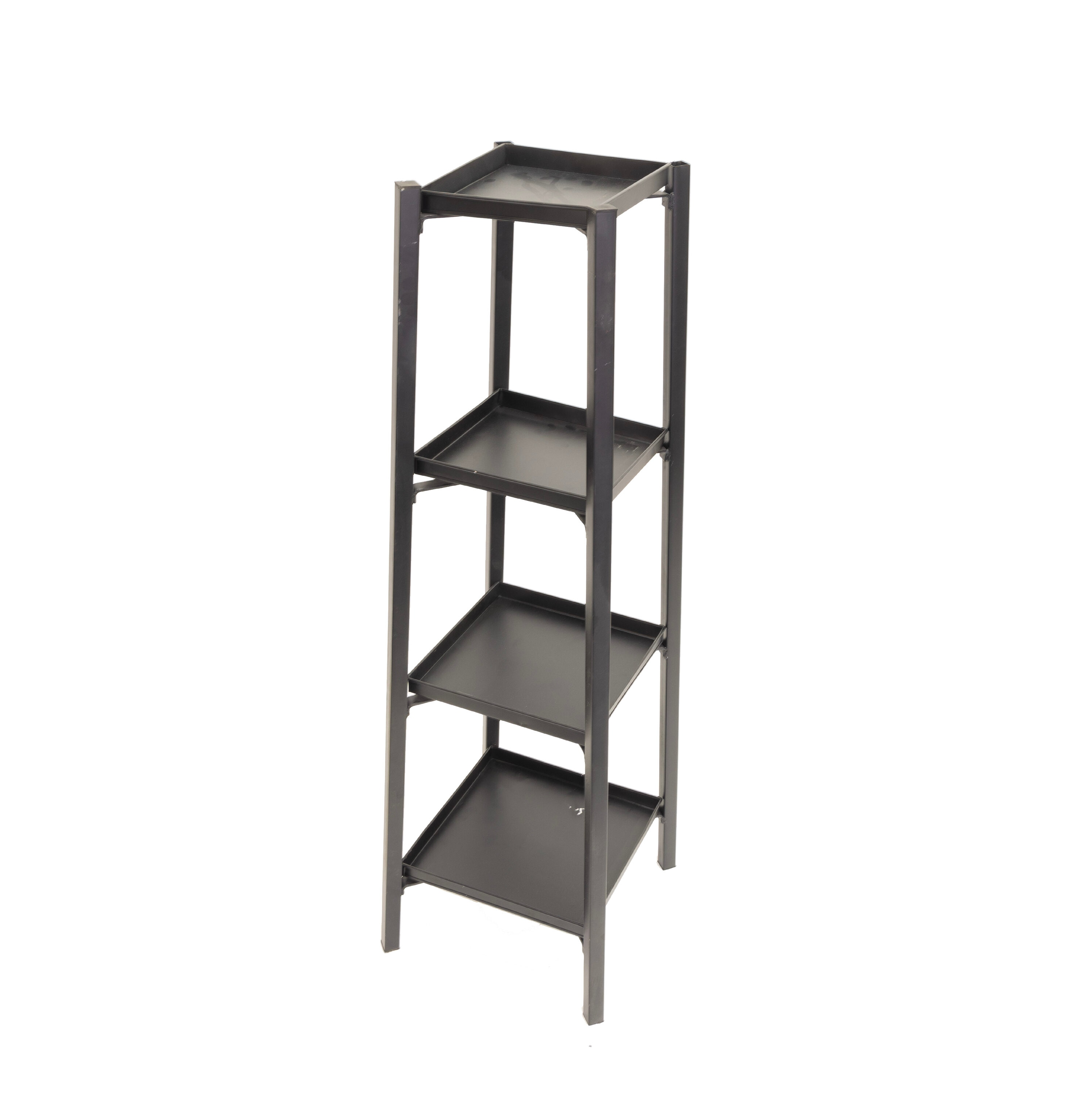 Modern 48-in H x 21.25-in W Black Indoor/Outdoor Square Steel Plant Stand | - Panacea Products 81011