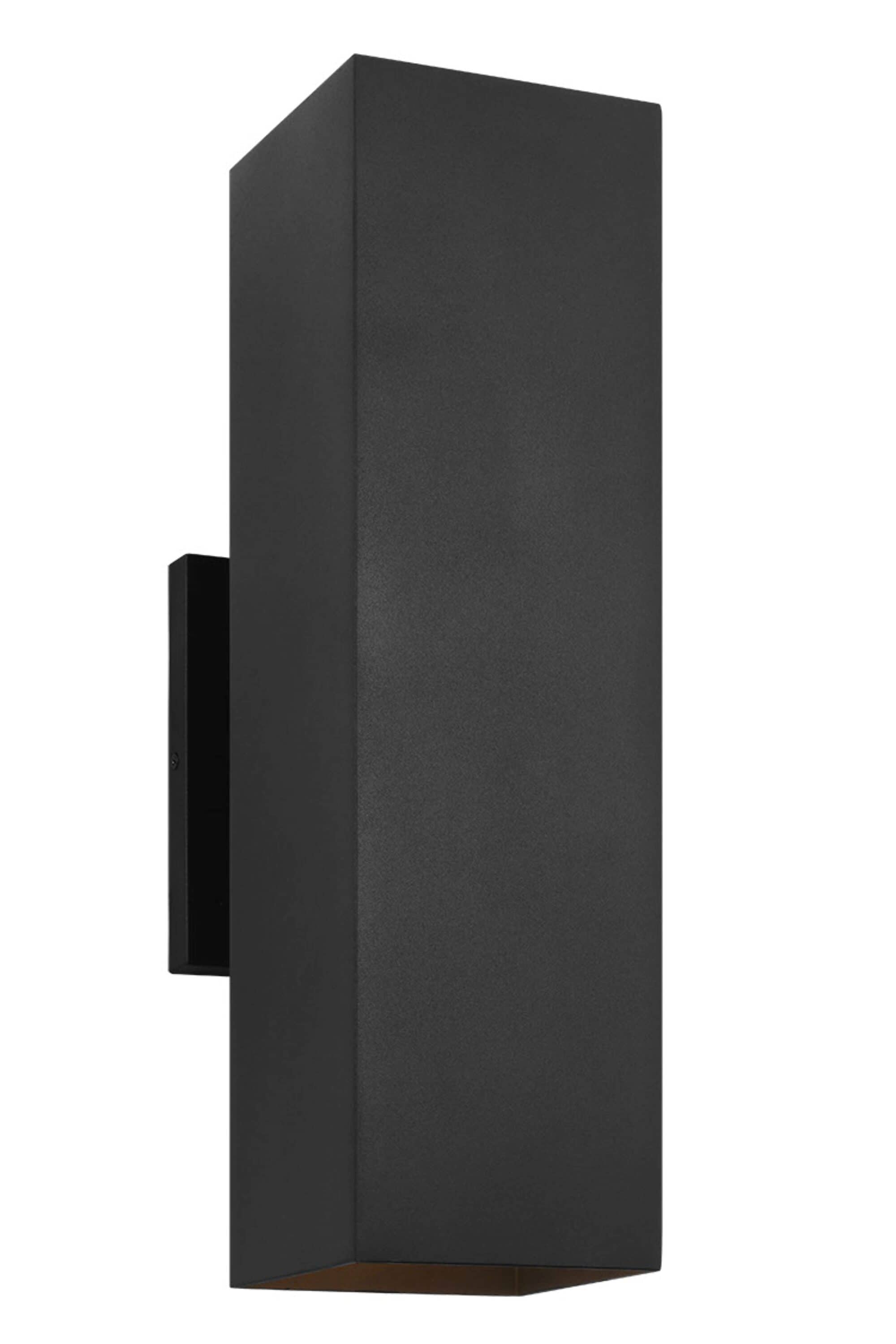 Textured Black Tall Aluminum Outdoor Wall Sconce