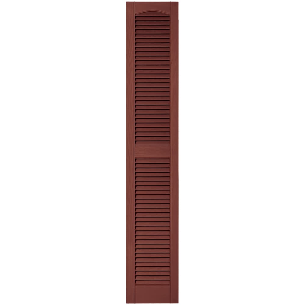Vantage V1711267027 12-in W x 66.75-in H Cambridge Red Louvered Exterior Shutters ( 1 -Pack )