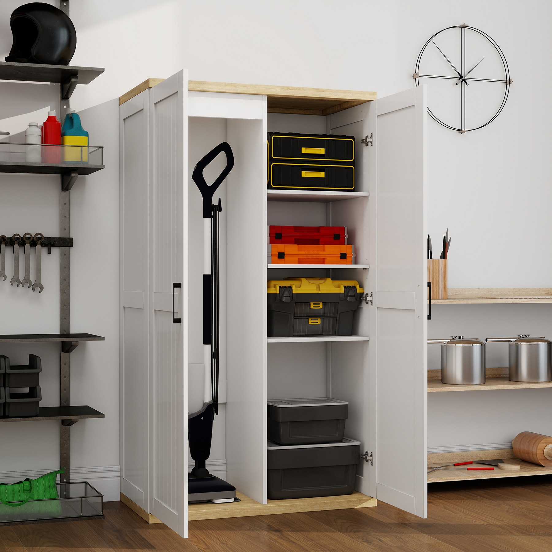 SINOFURN SYA860047WT Utility-Storage-Cabinets - View #4