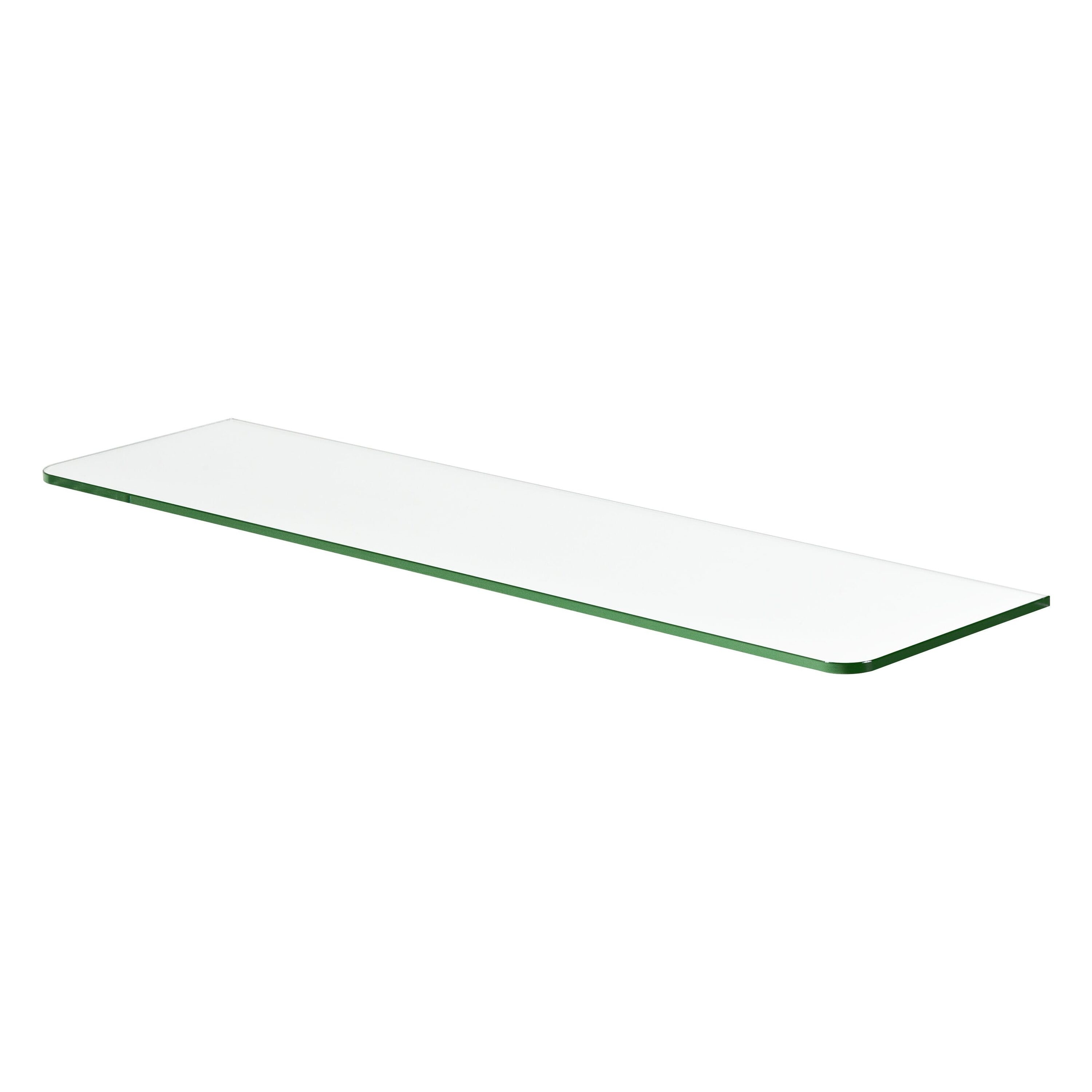 DOLLE 30135 32-Inches L x 8-Inches D x 0.31-Inches H Clear Glass Rectangular Floating shelf