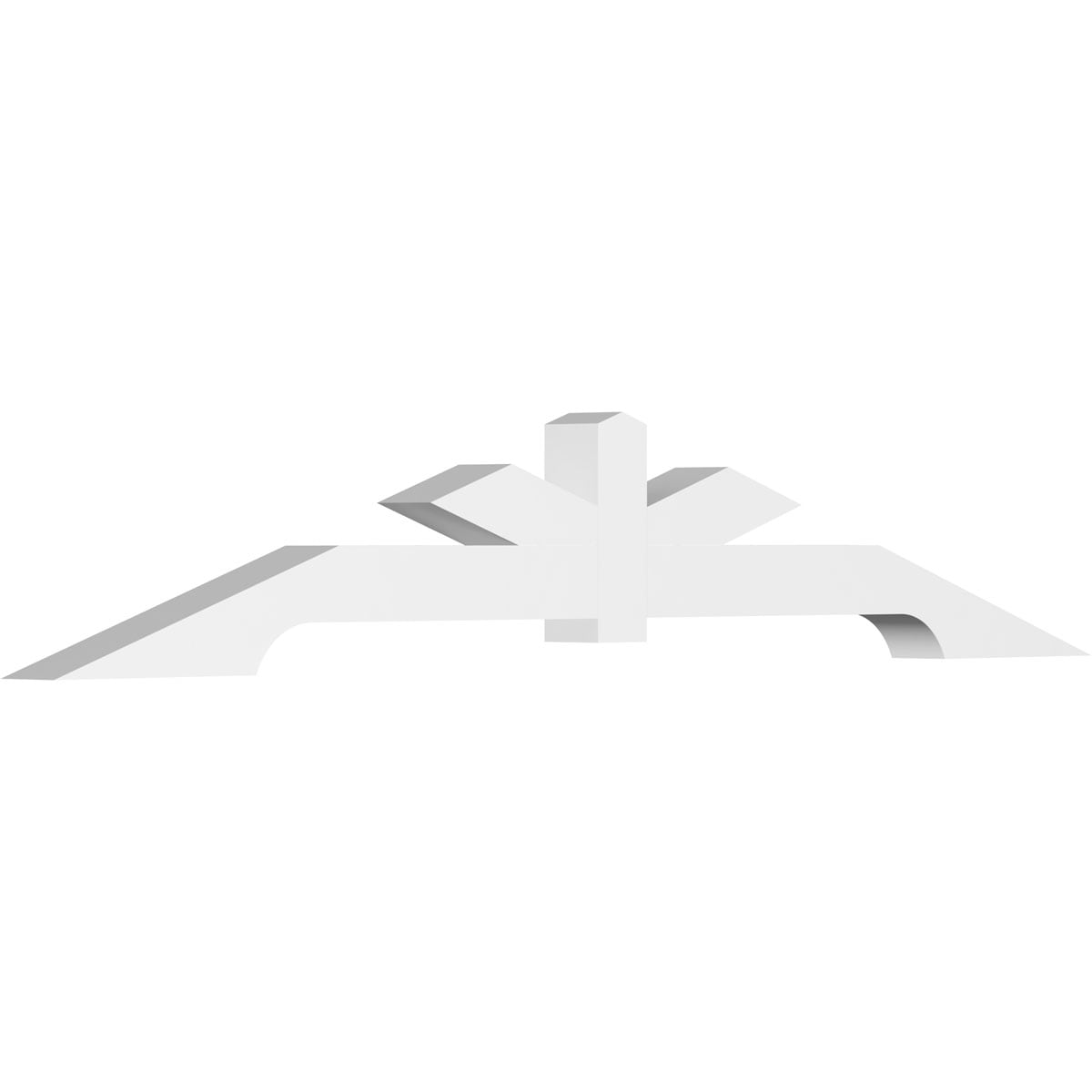 Ekena Millwork GBP084X14X0404VAN00 Vanguard White PVC Gable bracket