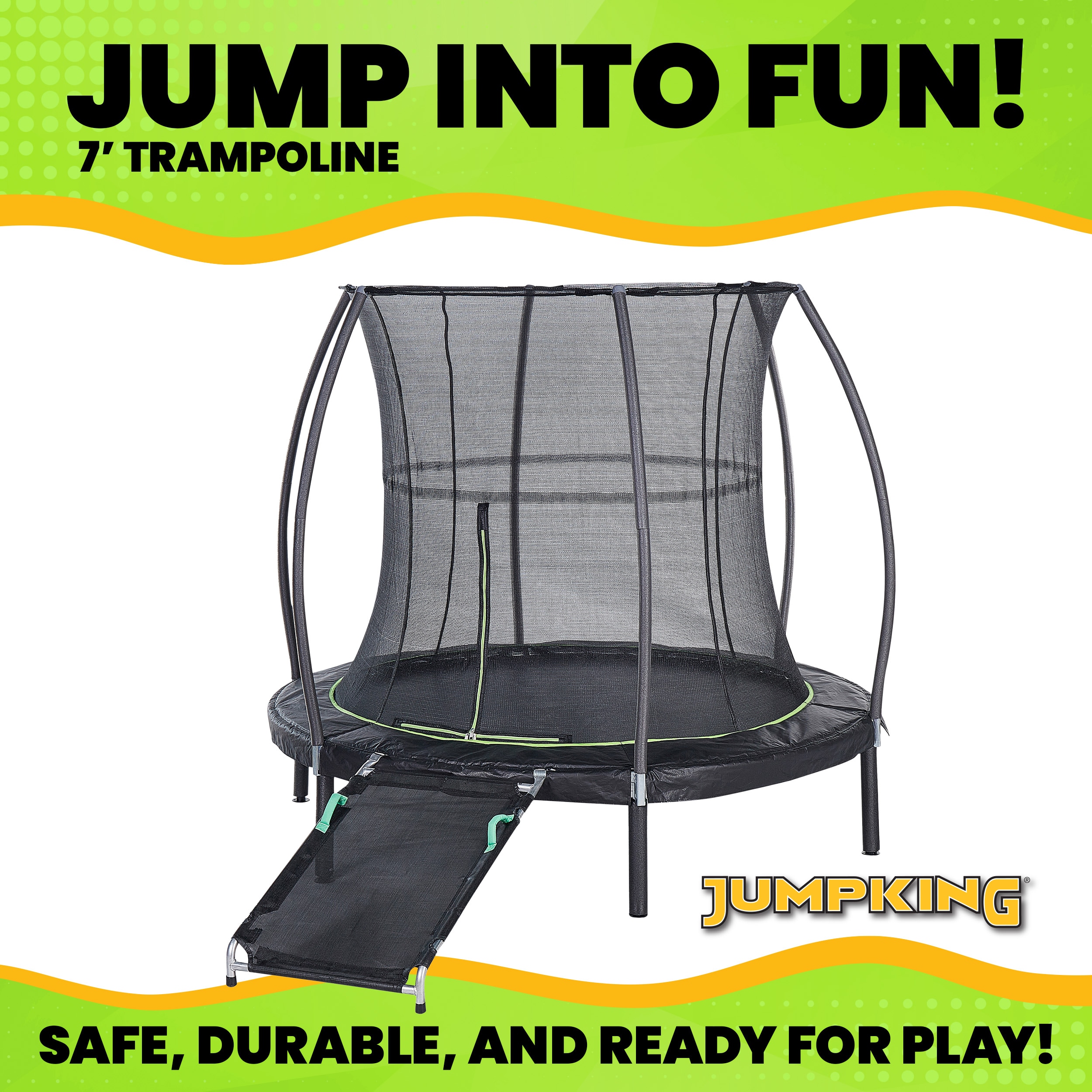 Jumpking JK7R JK 7-ft Round Kids in Black