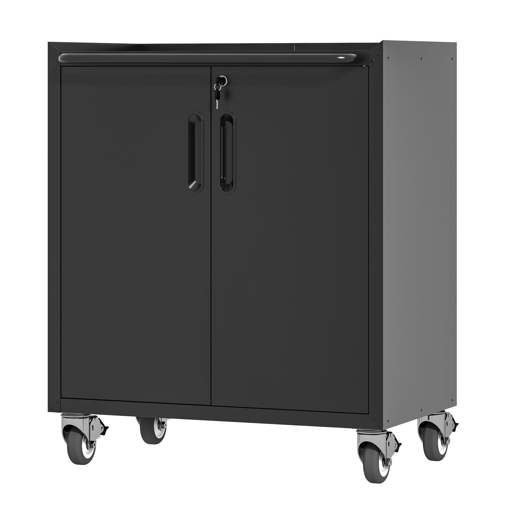 LUXEYARD Heavy-Duty Metal Garage Storage Cabinet with Wheels Sturdy and Durable Tool Storage Cabinet for Garage Office and Home Organizer Solutions