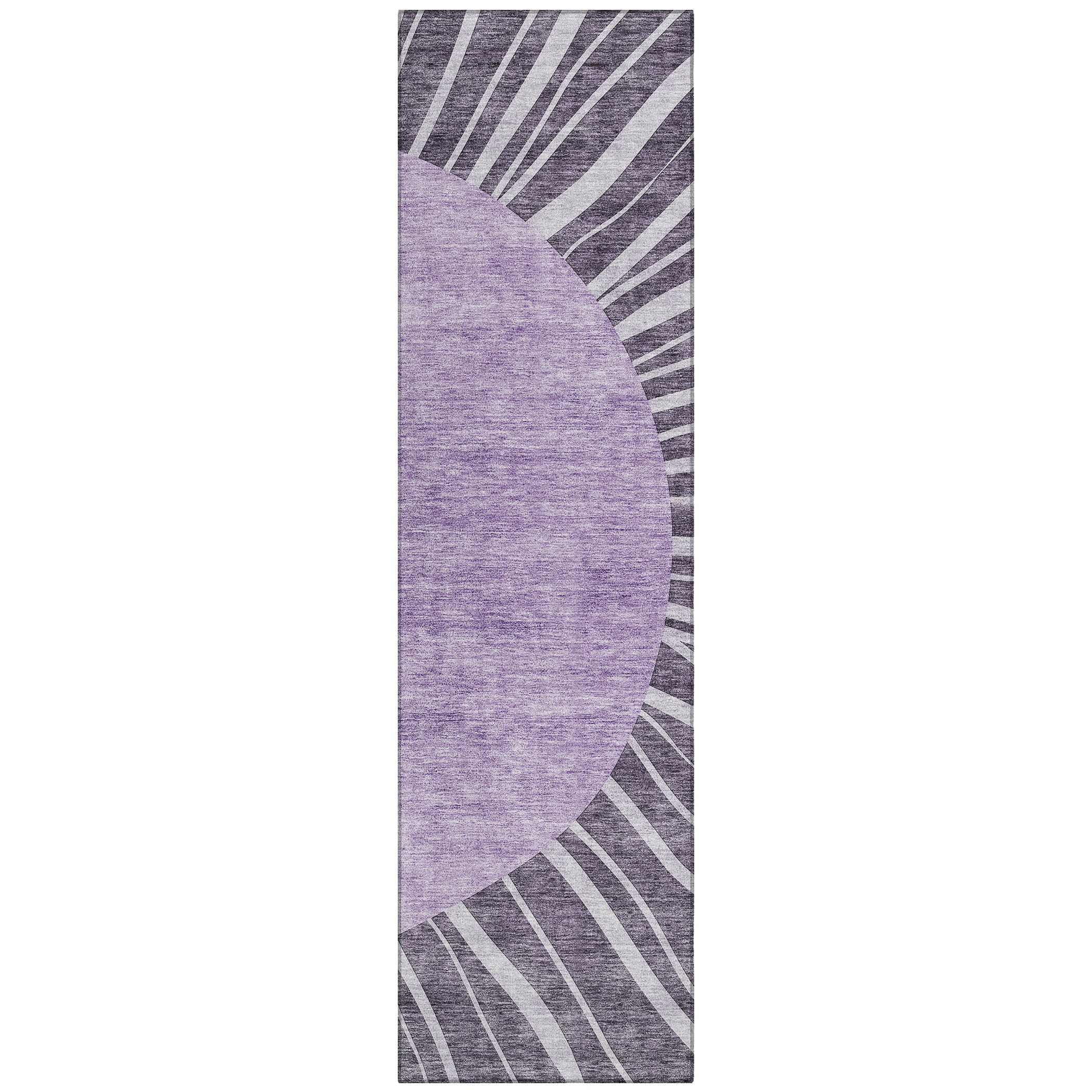 Addison Rugs ACN668PP2X8 Chantille ACN668PP 2 x 7 (ft) Polyester Purple Rectangular Indoor/Outdoor Geometric Machine washable Runner rug