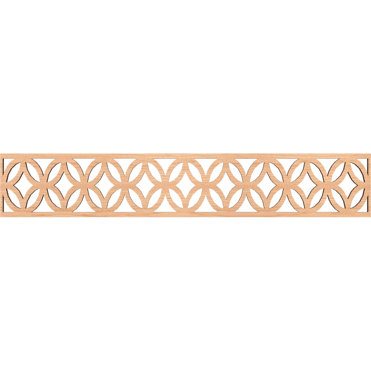 Ekena Millwork MLDB08X46CROHI Crosby Fretwork Flat Trim 8-in x 3.89-ft Hickory Brown Unfinished 2156635 Pierced Wall Panel Moulding