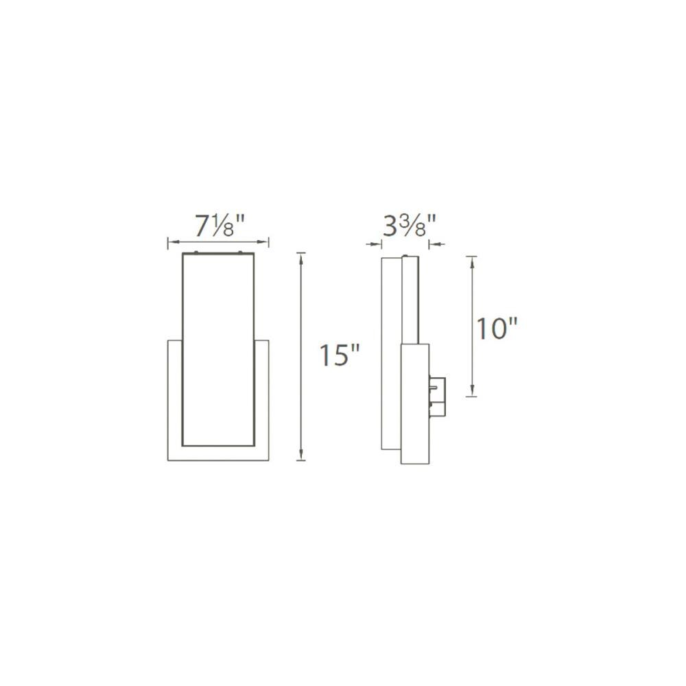 dweLED Corbusier 15-in W 1-Light Satin Nickel Modern/Contemporary Wall ...