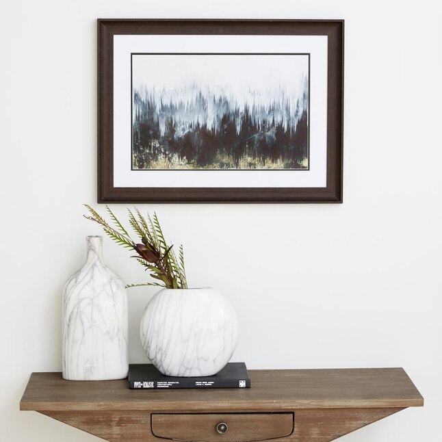 Grayson Lane Brown Abstract Landscape Painting Brown Framed 17.5-in H x ...