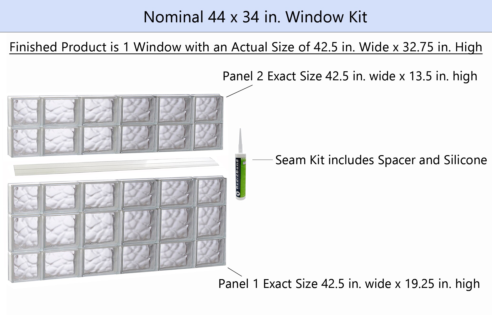 REDI2SET S4434DC Glass-Block-Windows - View #2