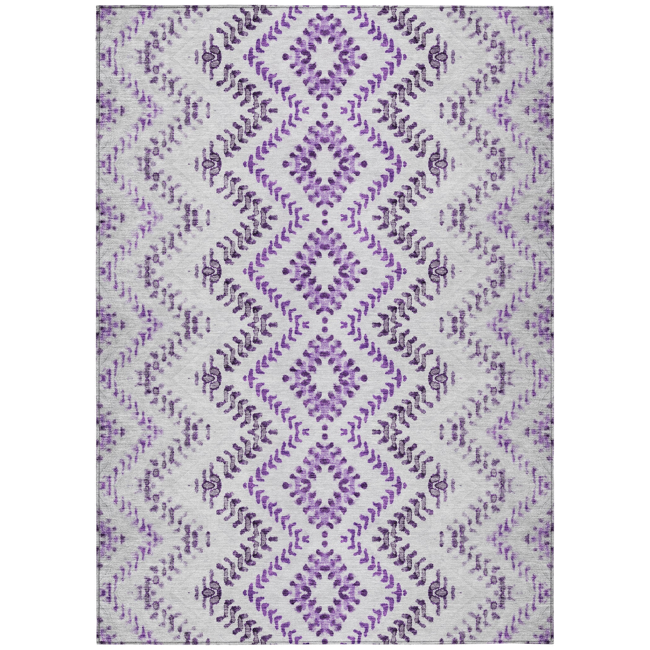 Addison Rugs ACN684PP8X10 Chantille ACN684PP 8 x 10 (ft) Polyester Purple Rectangular Indoor/Outdoor Geometric Machine washable Area rug