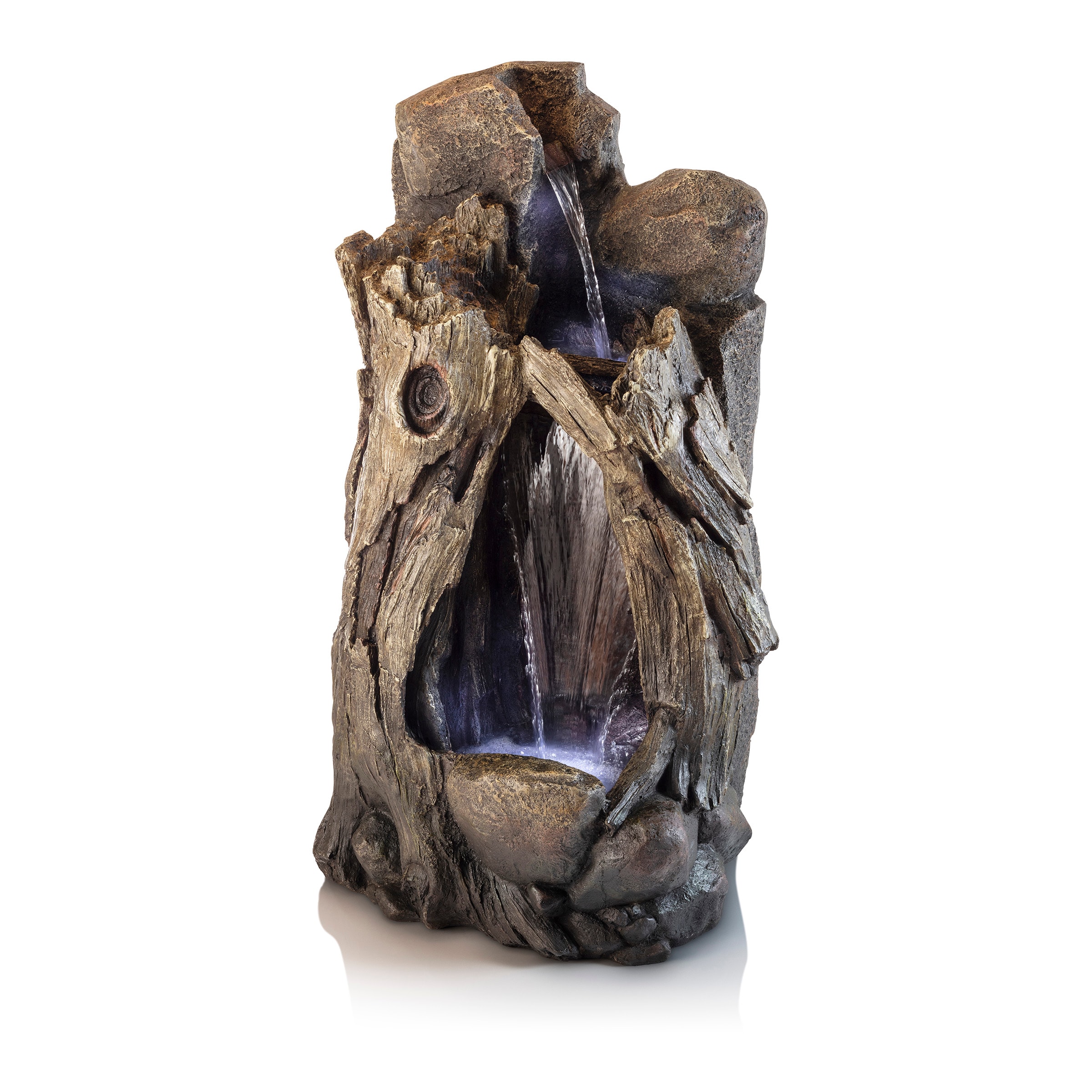 Alpine Corporation WIN270 52-in H Resin Tiered Outdoor Fountain Pump Included