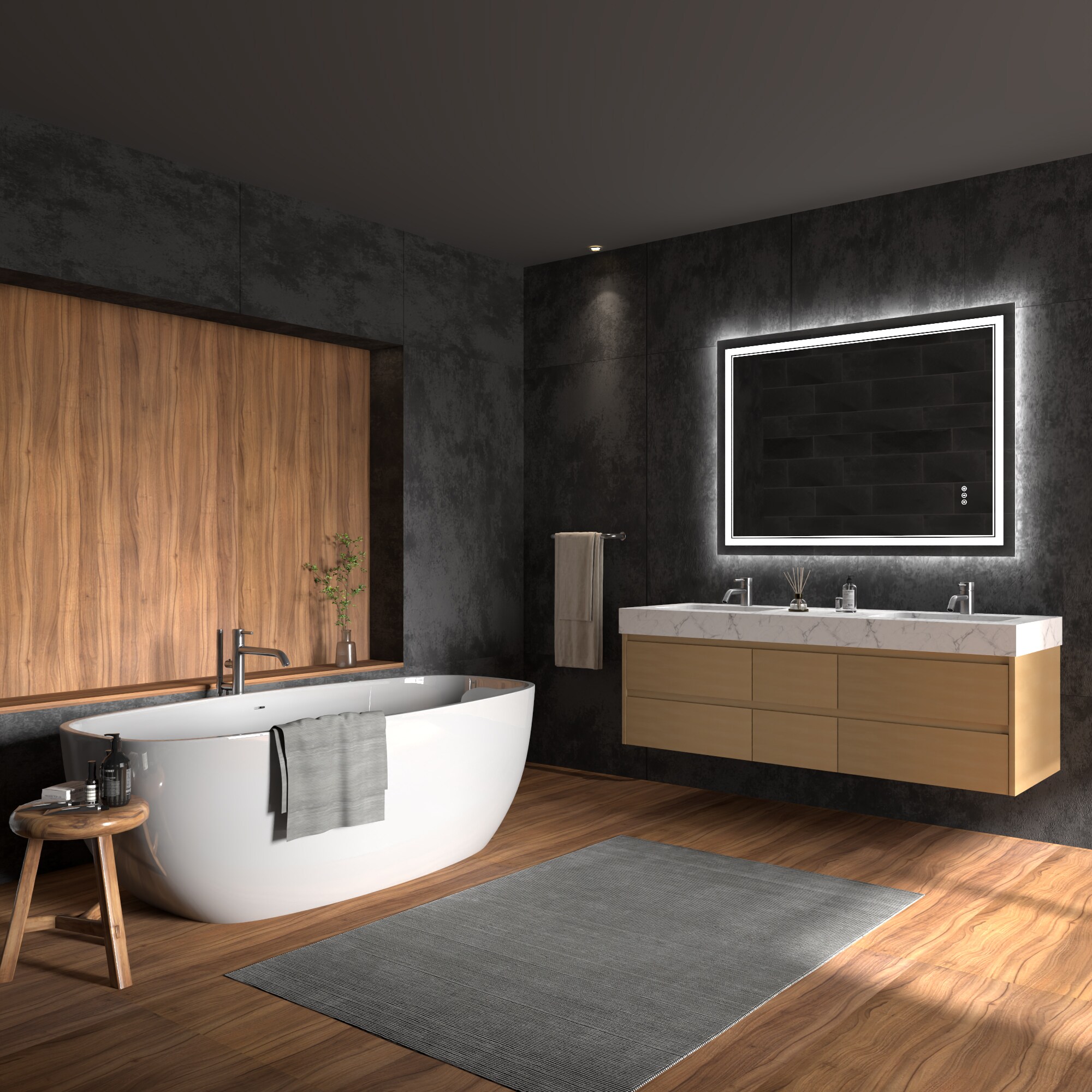 ExBrite DHBM4024FLAL Framed-Bath-Mirrors - View #14
