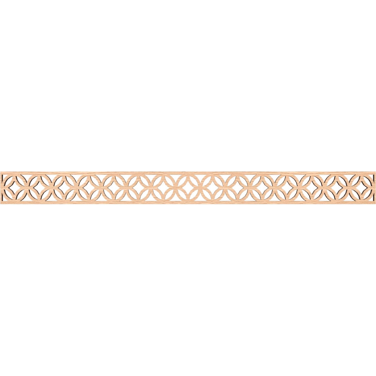 Ekena Millwork MLDB04X46CRORO Crosby Fretwork Flat Trim 4-in x 3.87-ft Red Oak Brown Unfinished 2157035 Pierced Wall Panel Moulding