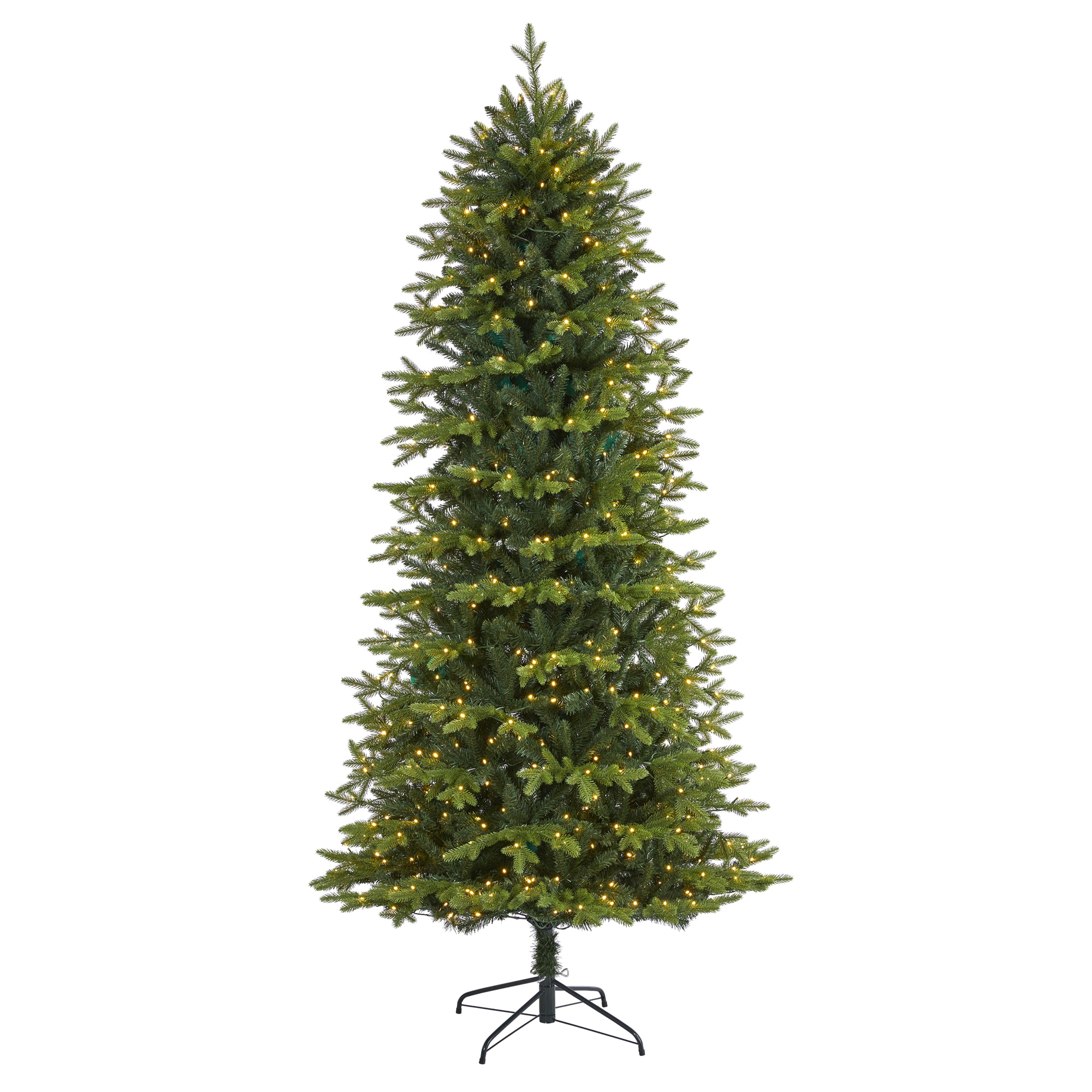 Nearly Natural 7.5-ft Douglas Fir Pre-lit Artificial Christmas Tree ...