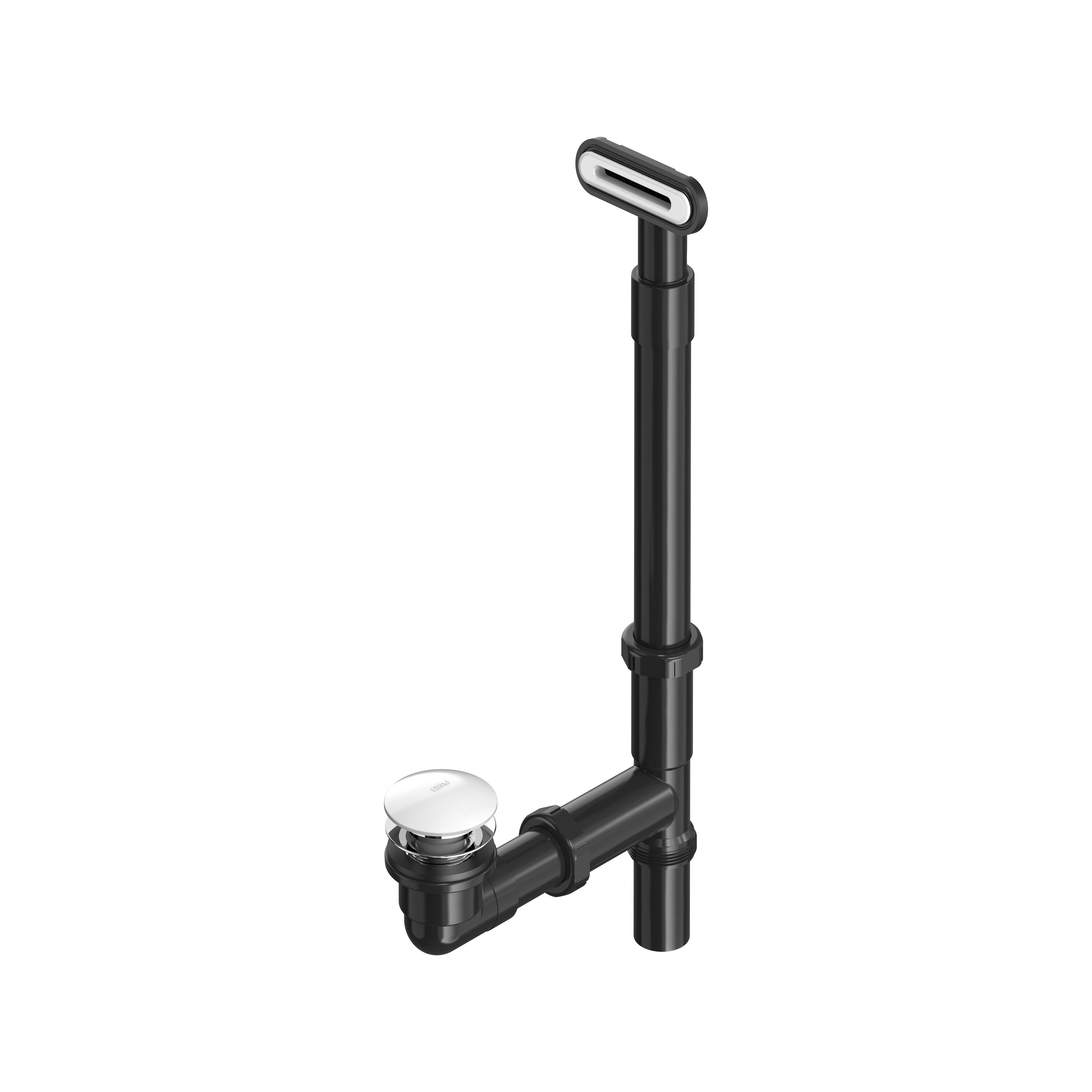 American Standard 1616000.020 Solid color Aspirations White Drain/overflow kit Drain with Brass