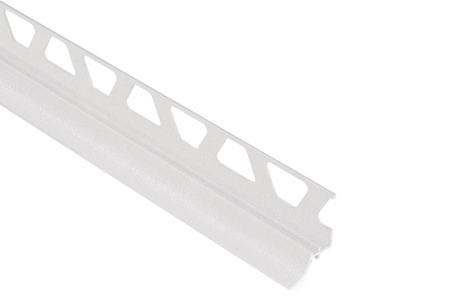 Schluter Systems AHKA100MBW Dilex-AHKA 0.375-in W x 98.5-in L Matte white textured color-coated aluminum Cove base Tile Edge Trim