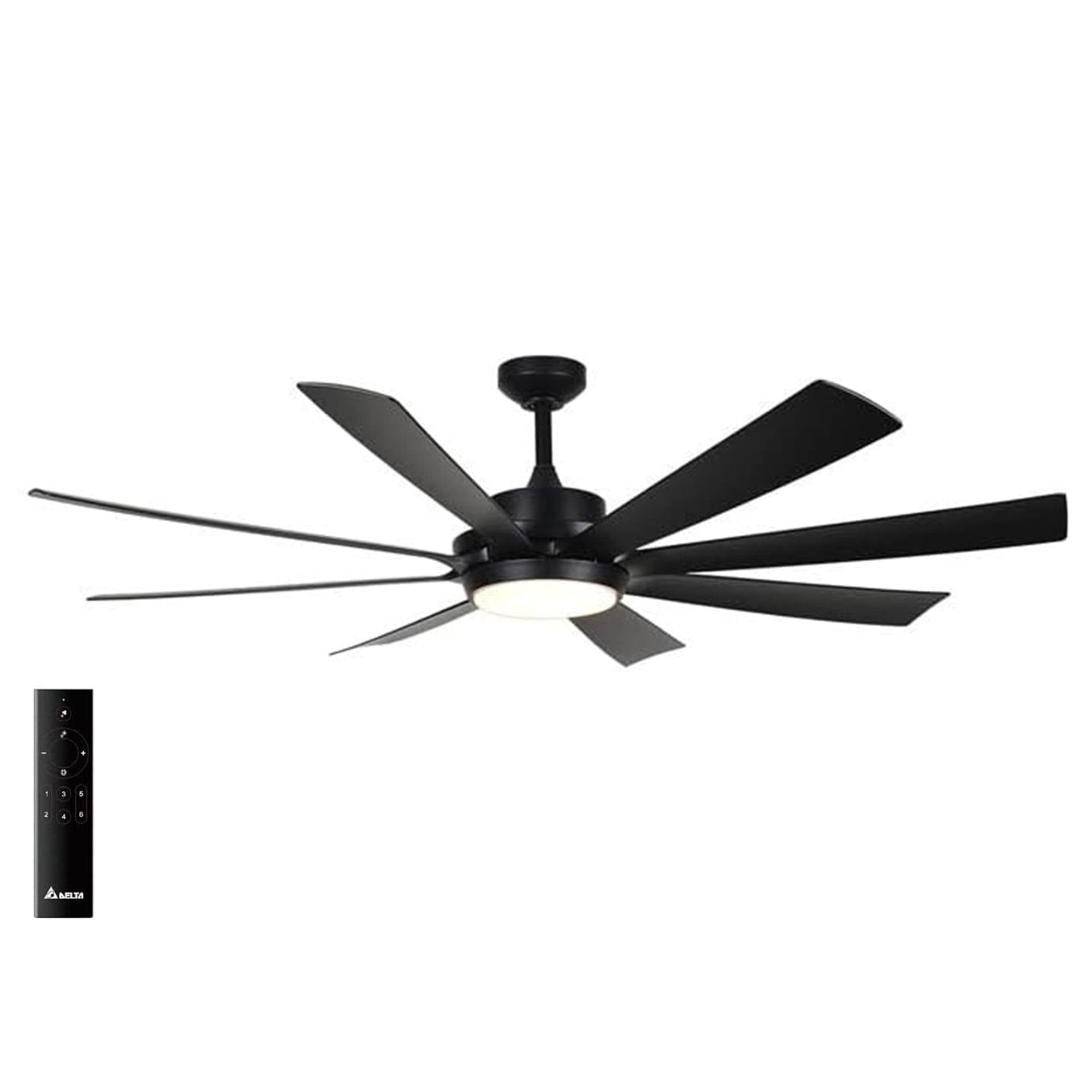 Delta Electronics 406851 Rio Vista 60 inches Ceiling Fan with LED Remote Indoor/Outdoor Black