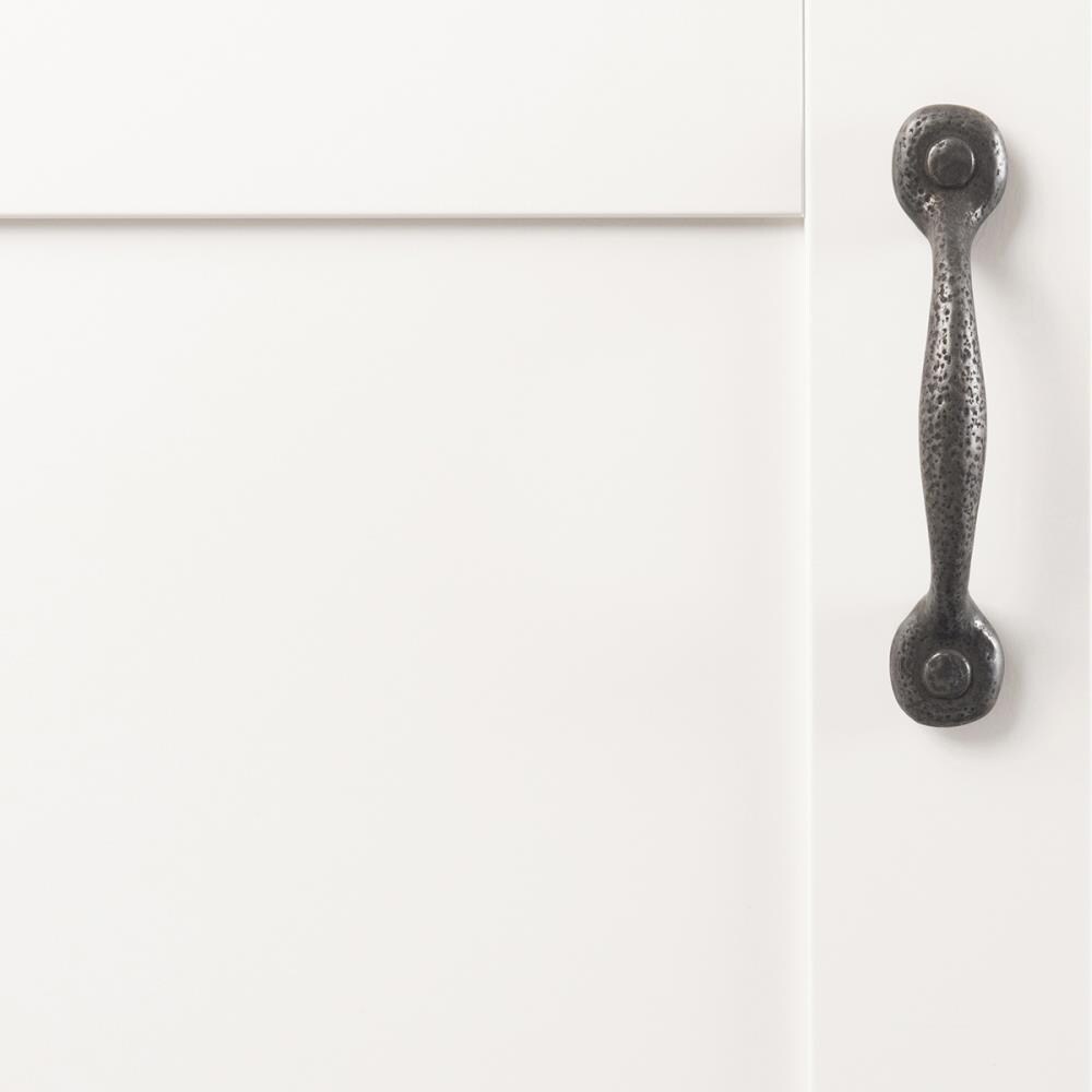 Refined Black Iron Rustic Cabinet Pulls with Mounting Hardware