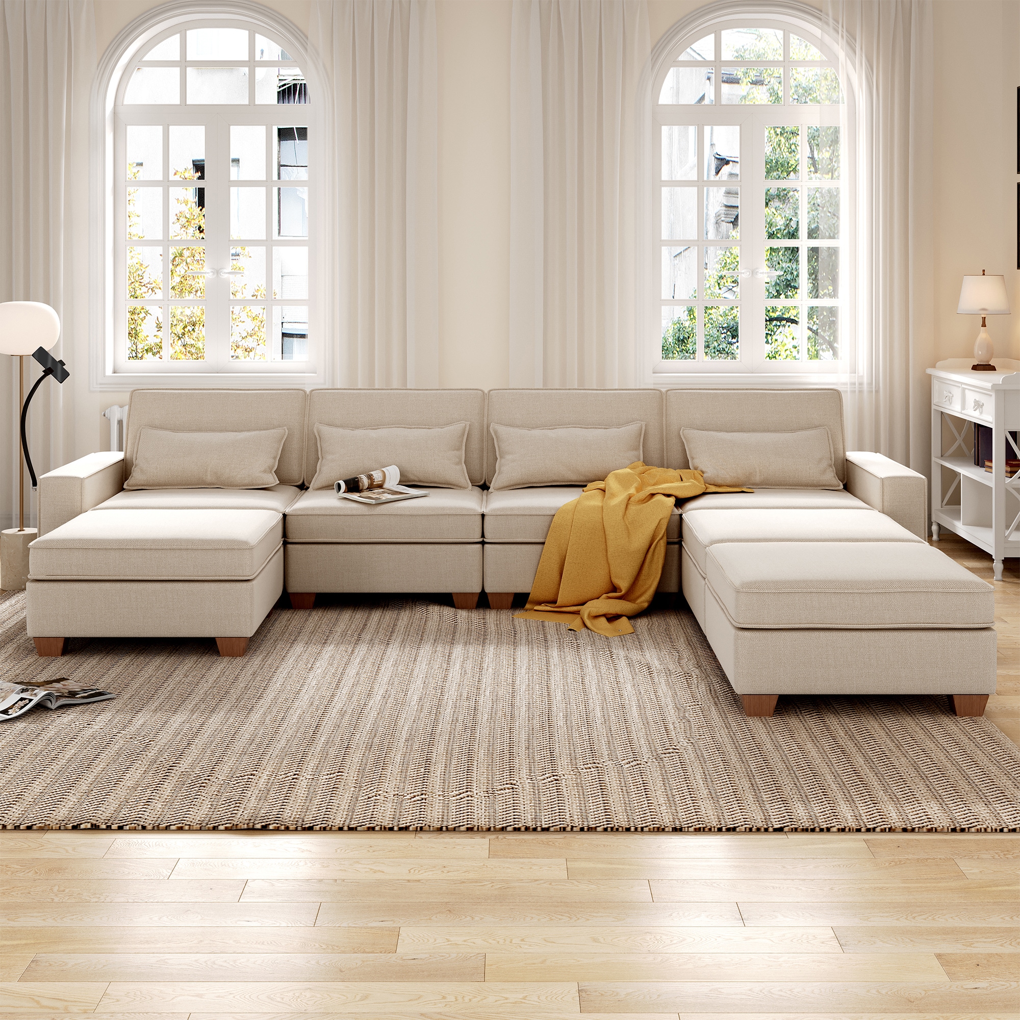 Jarenie YMX05S32-WT 131 Casual Beige Sectional