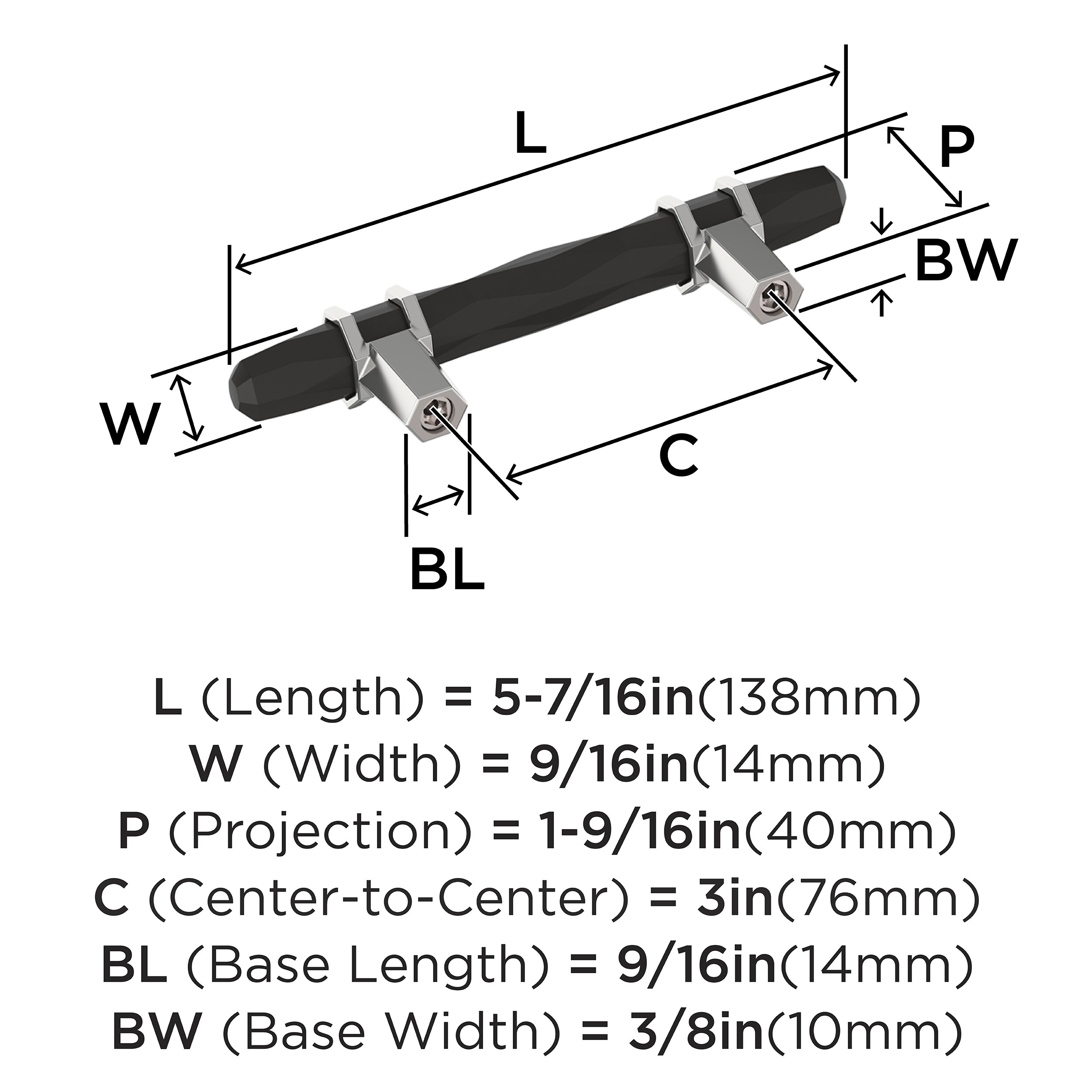 Amerock BP36639BBR26 Cabinet-Pulls - View #4