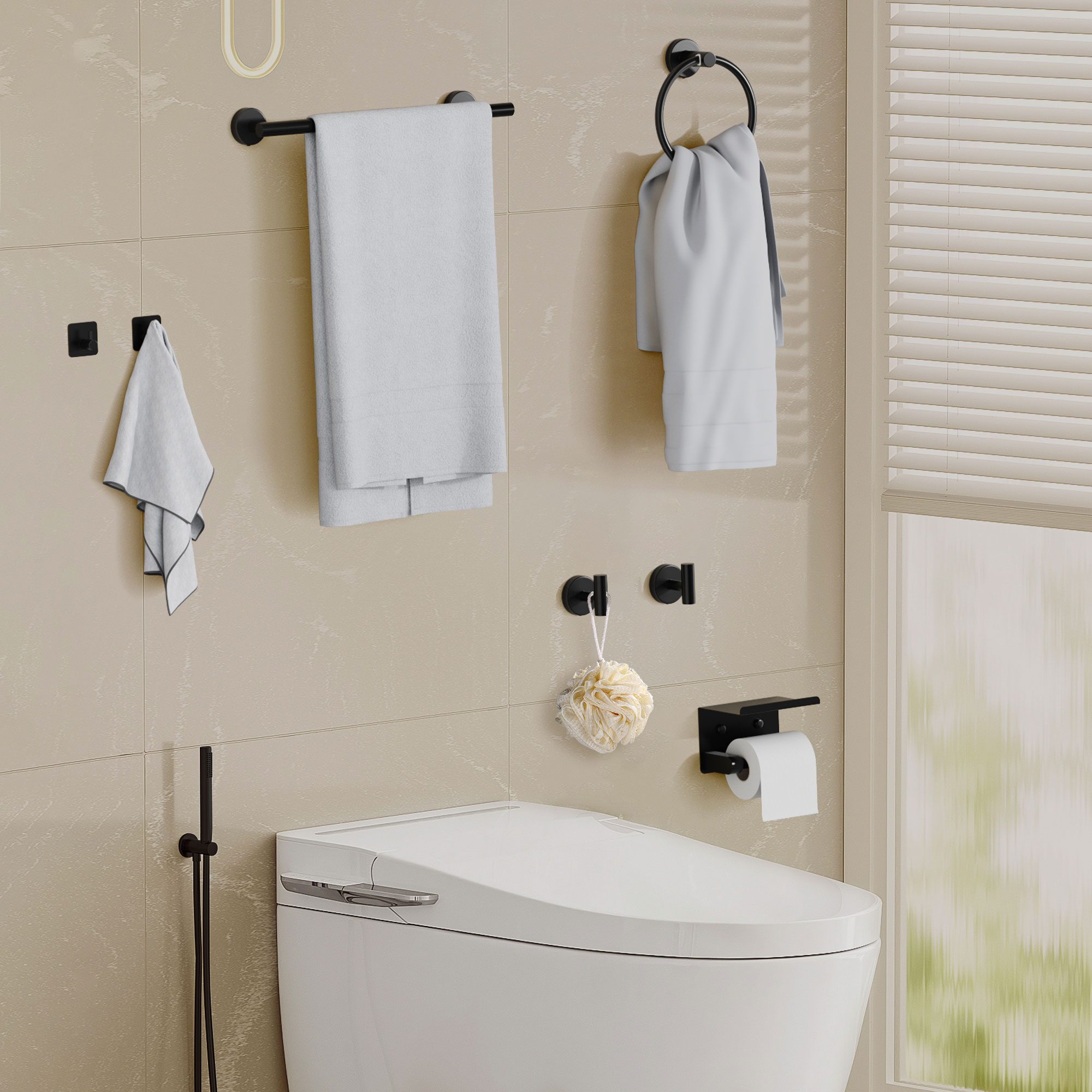 PAIHOME LS-RD-BHS-MB-7-3P Bathroom-Accessories - View #8