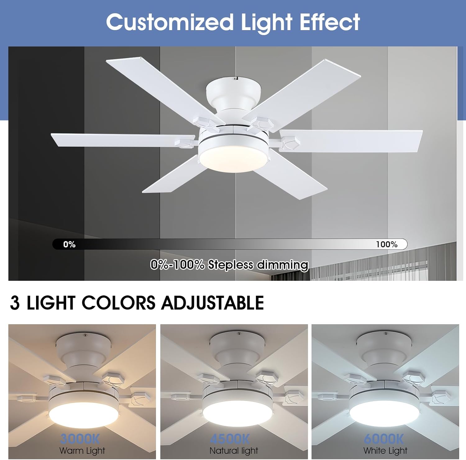 Kviflon LS8900-46WH Ceiling-Fans - View #7