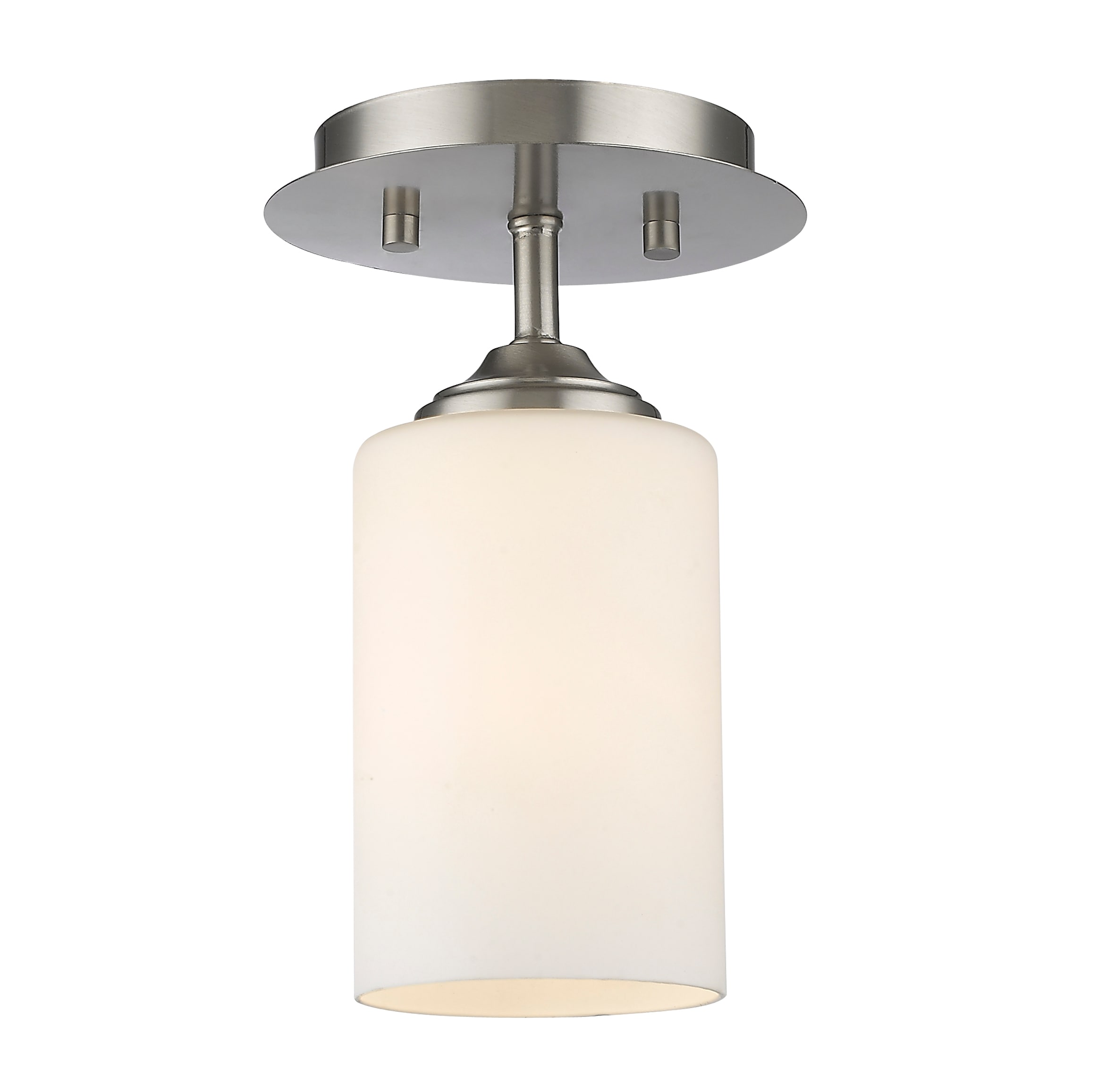 Z-Lite 435F1-BN Bordeaux 1 -Light 5.5-in Brushed Nickel Flush Mount Light