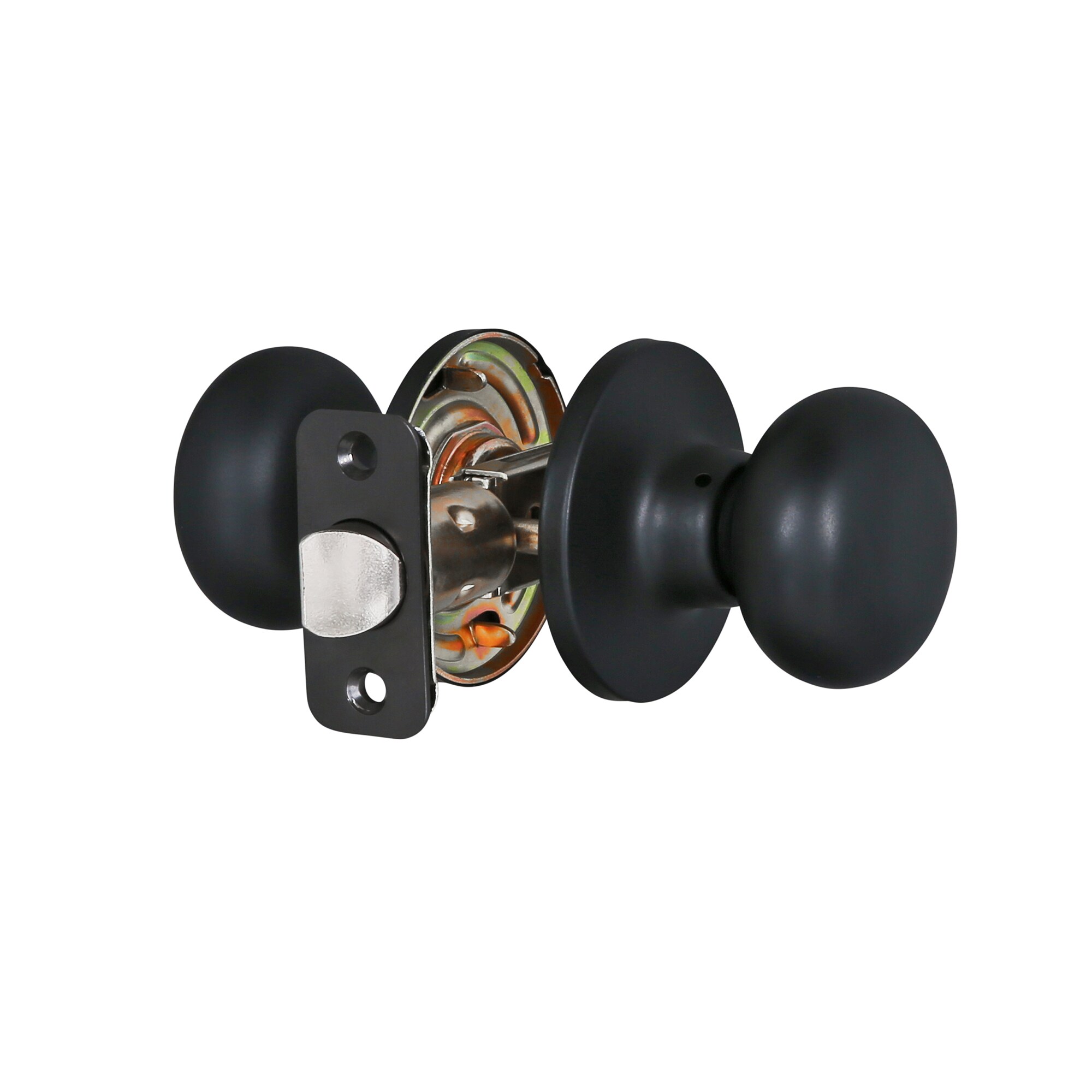 RELIABILT Baron Matte Black Interior Hall/Closet Passage Door Knob