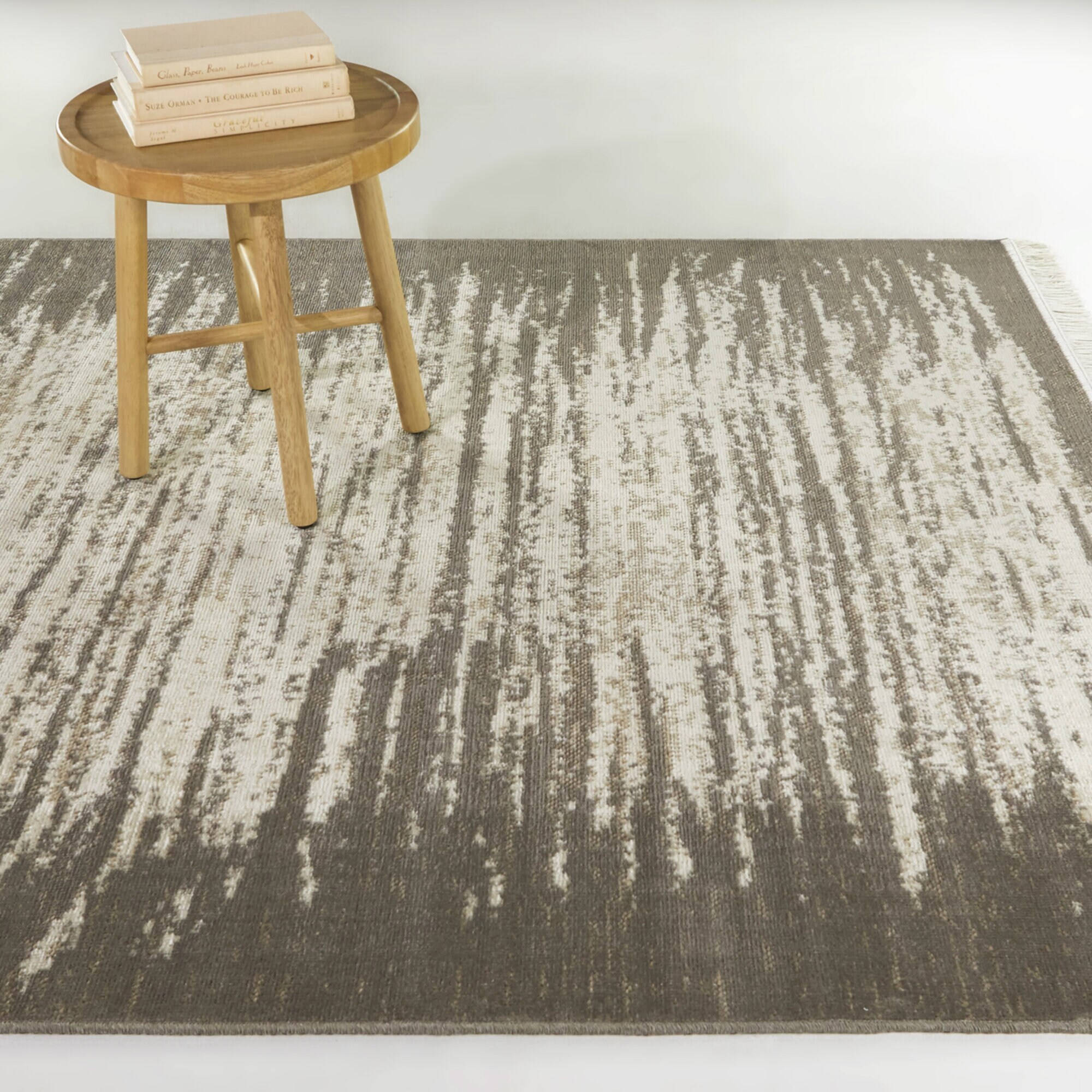 Balta 3111106 5 x 6 (ft) Polyester/Polypropylene Taupe Rectangular Indoor Abstract Mid-Century Modern Area rug
