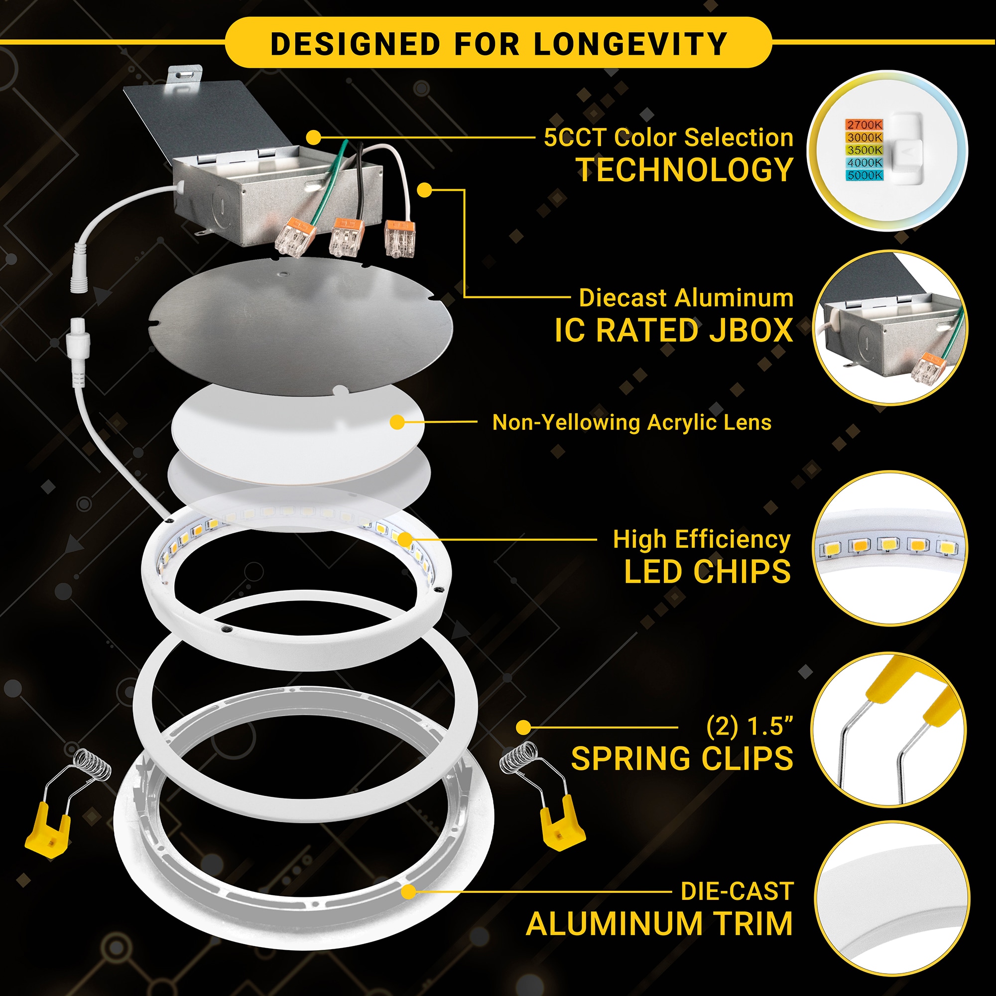 NUWATT NW-PADJDL49W5CTWH12P Led-Retrofit-Downlight - View #4