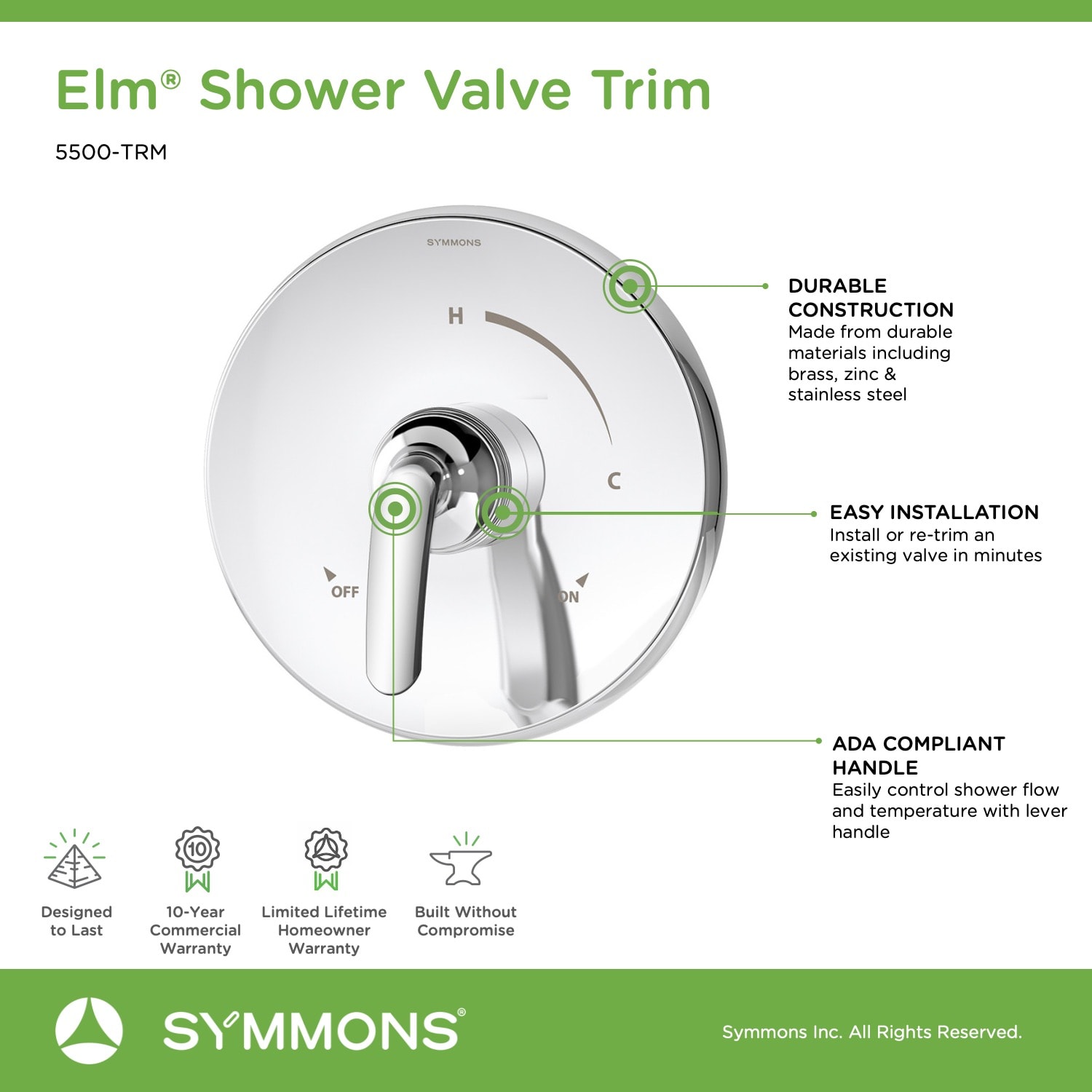 Symmons 5500-TRM Shower-Handles - View #3