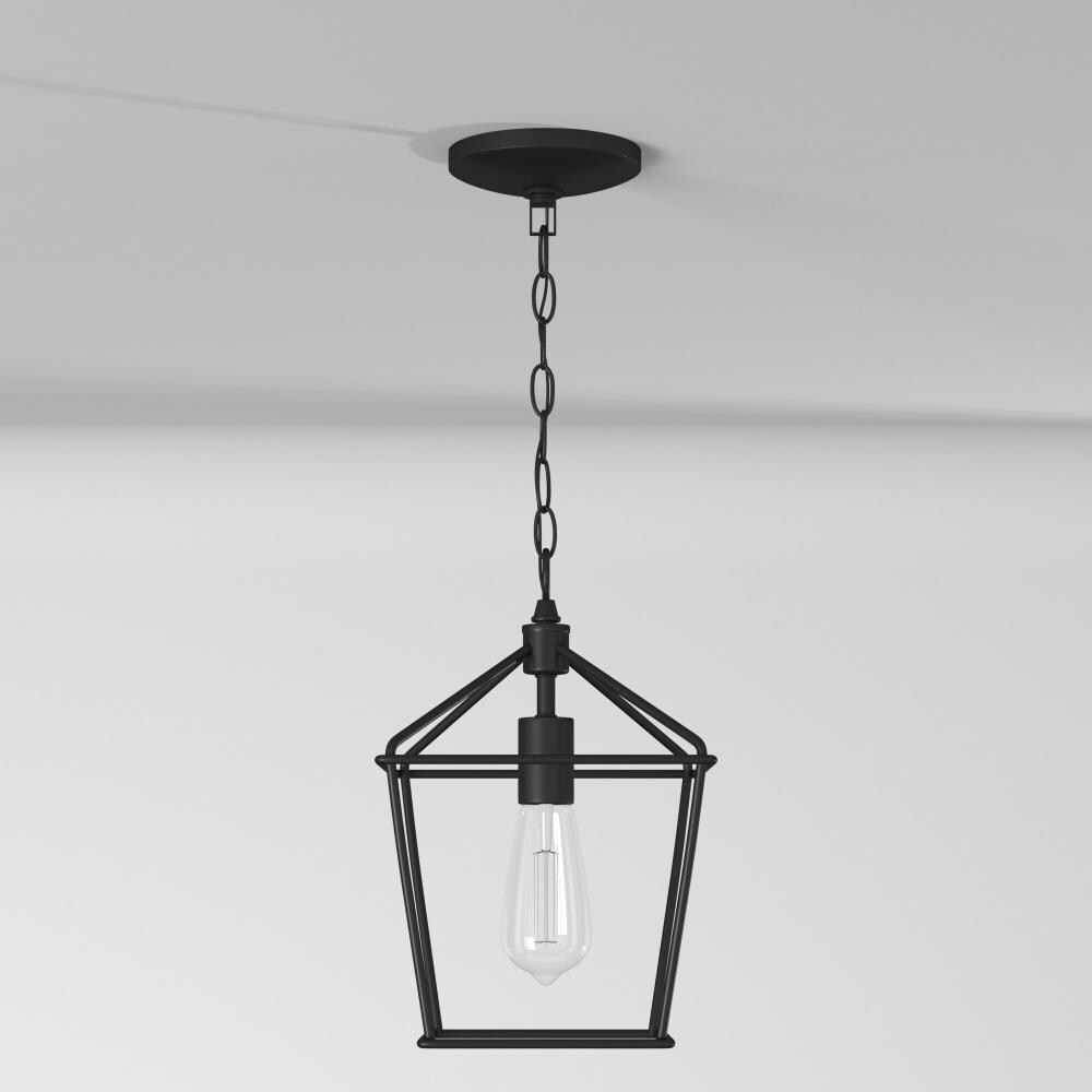 Lacey Too Farmhouse Industrial 8" Black Mini Pendant Light