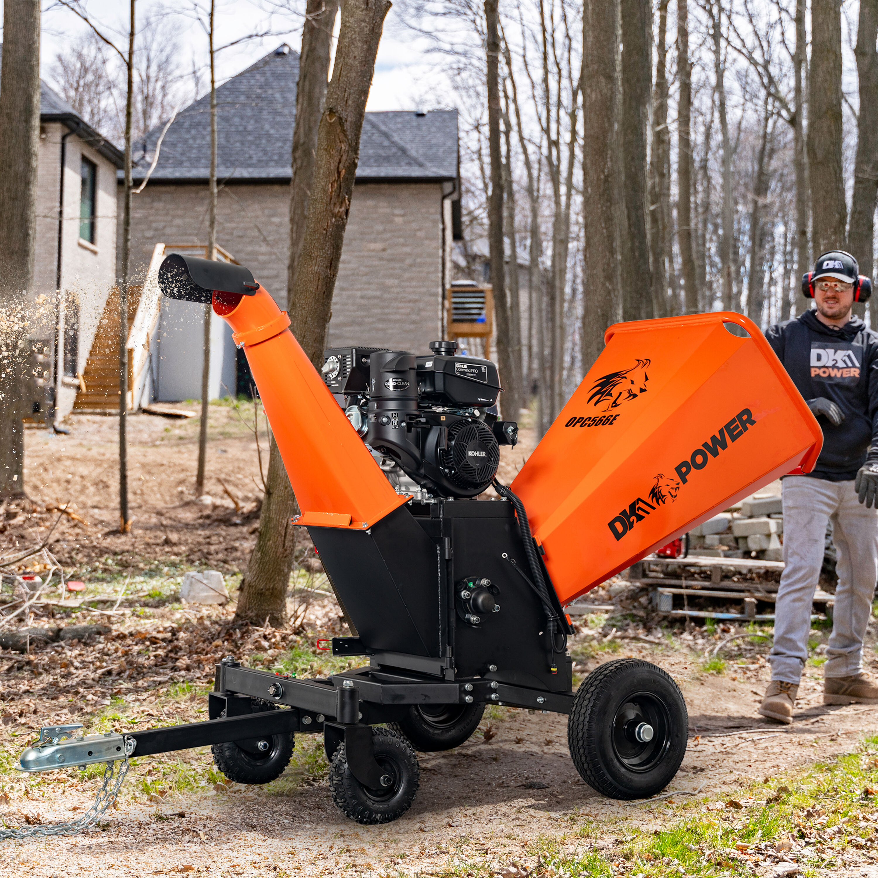 DK2 14-HP With Electric Start 14 Kohler Gas Wood Chipper, 6-in Maximum ...