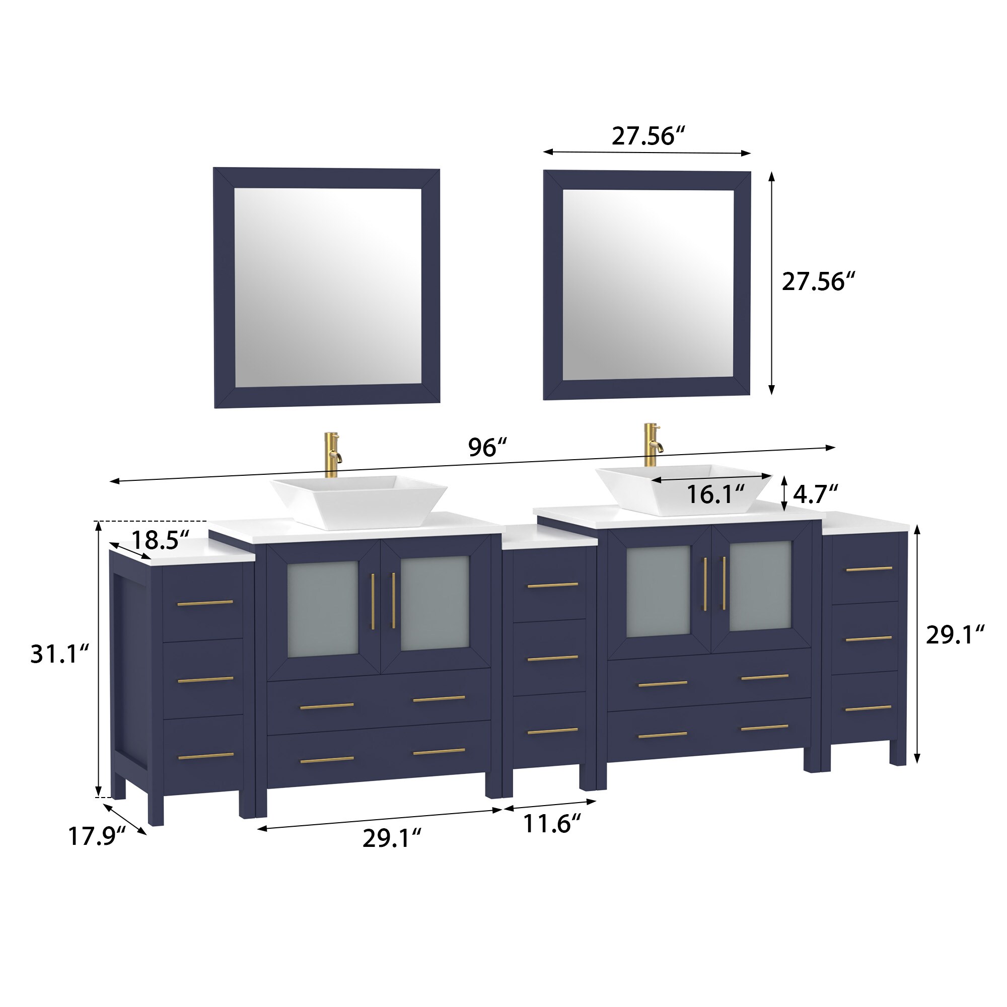 Vanity Art VA3130-96B Bath-Vanity-Combo - View #11