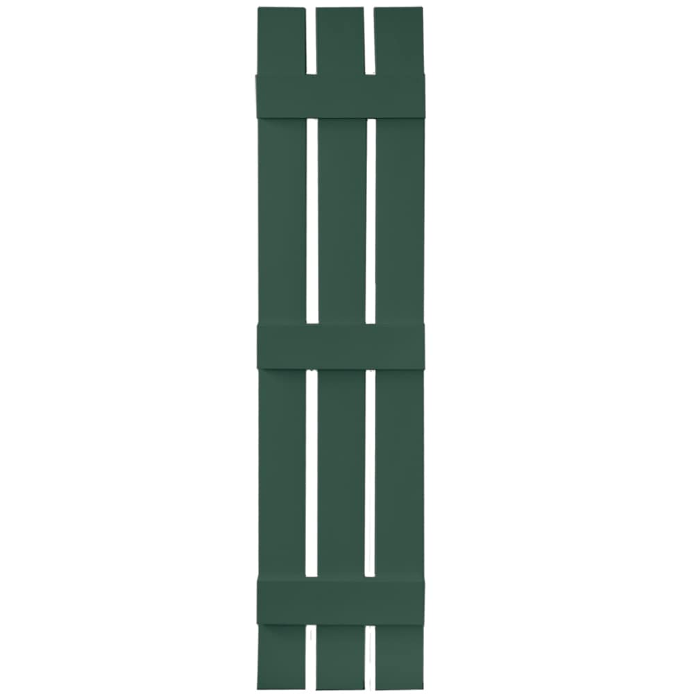 Vantage V5371255028 11.875-in W x 55-in H Forest Green Board and batten Spaced Exterior Shutters ( 1 -Pack )