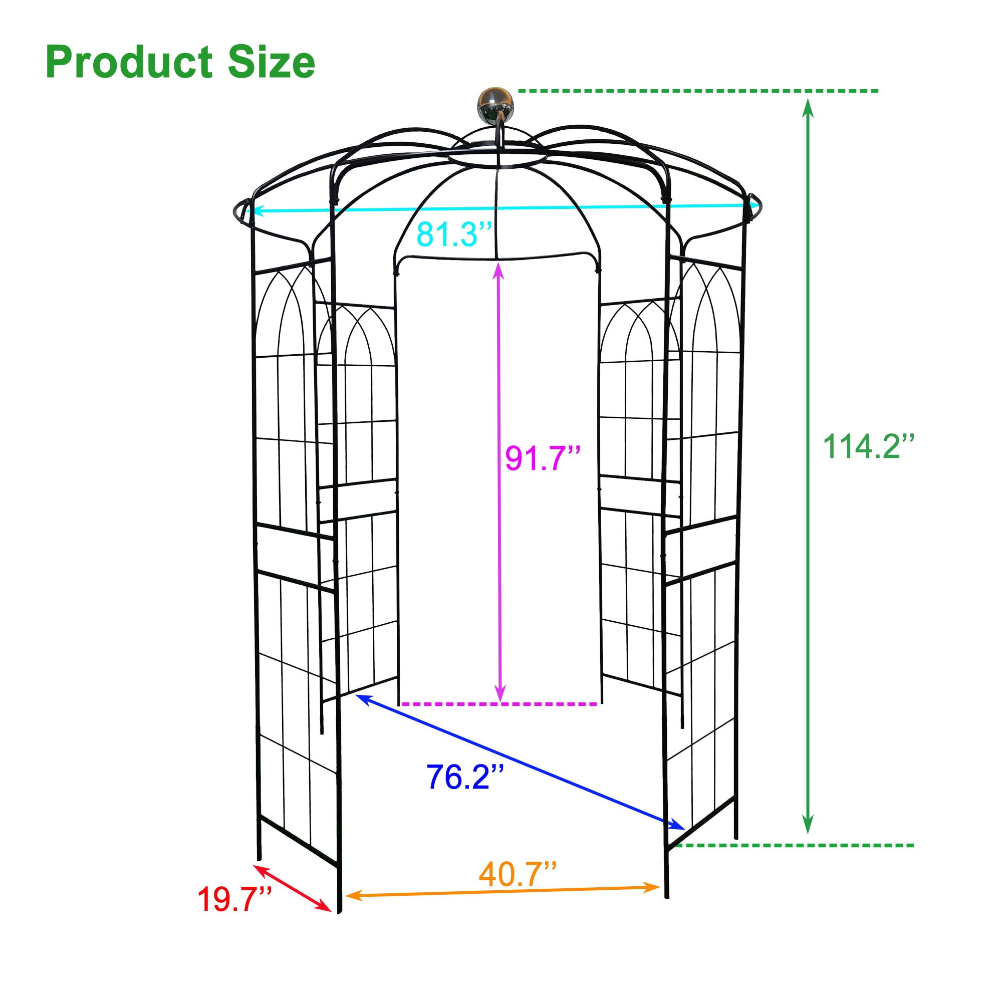 Damerin ZLY-19F Garden-Trellis - View #3