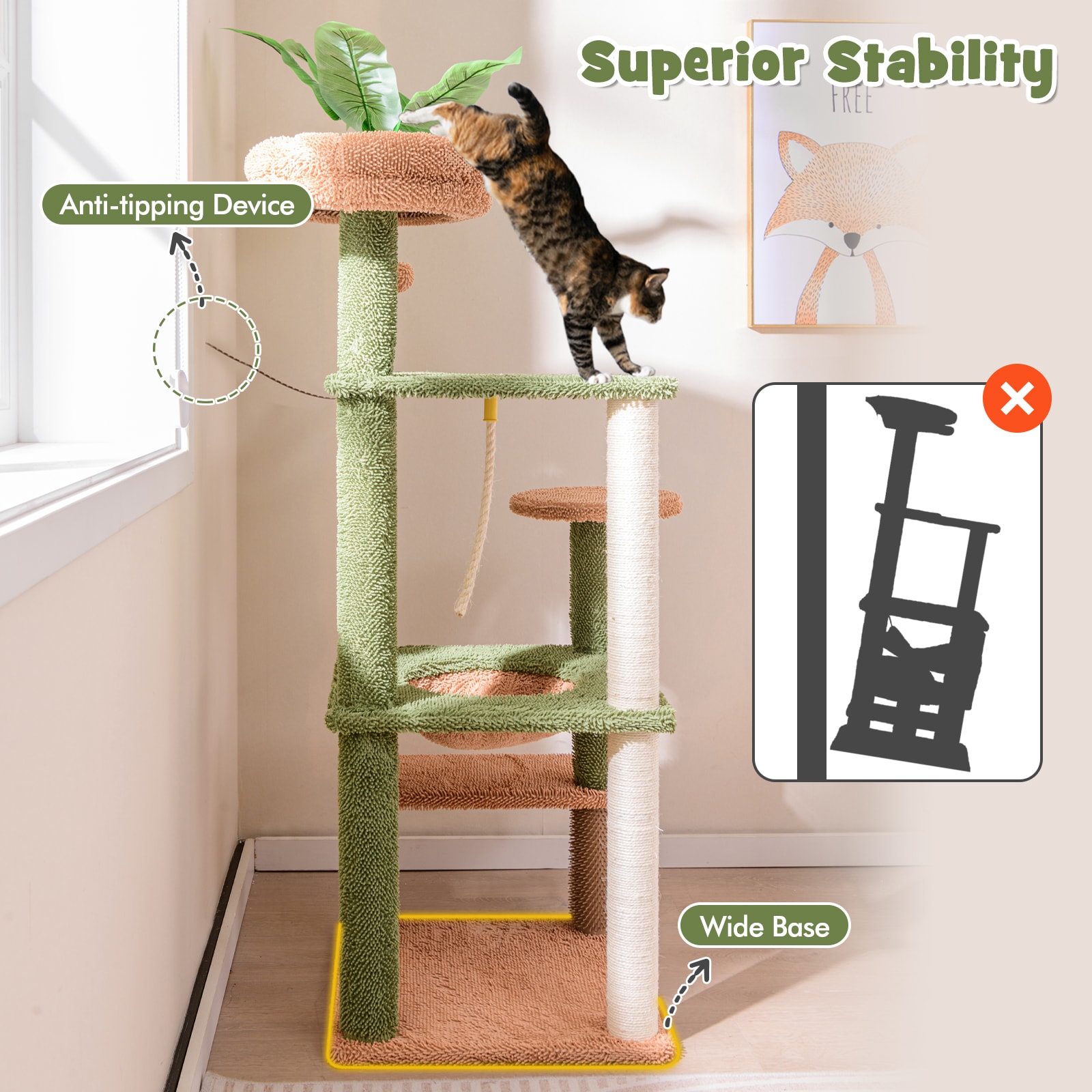 BABOOM BMMP-10195GN-PV Cat-Trees - View #10