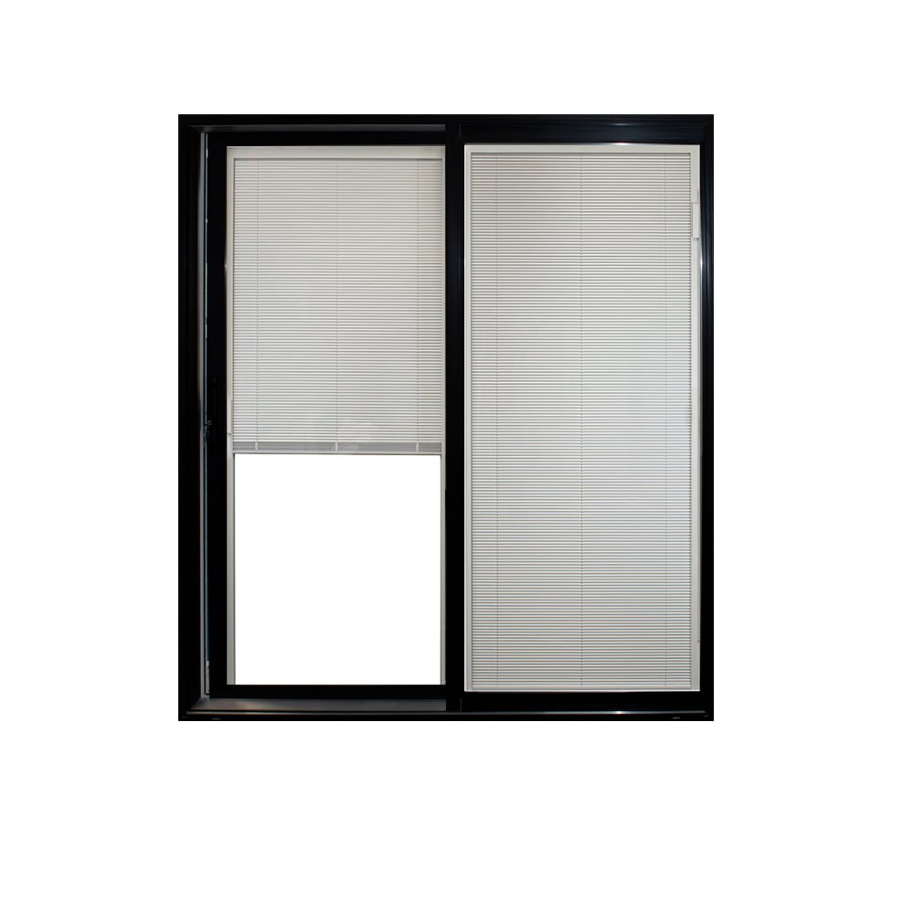 Modification of pre-hung double French door with mini blinds