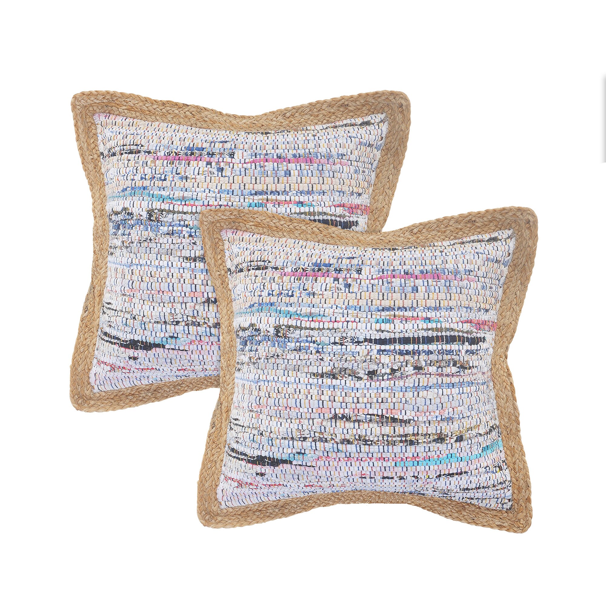 LR Home 5430A5590304J8 Riley 20-in x 20-in Pastel Square Indoor Decorative Pillow