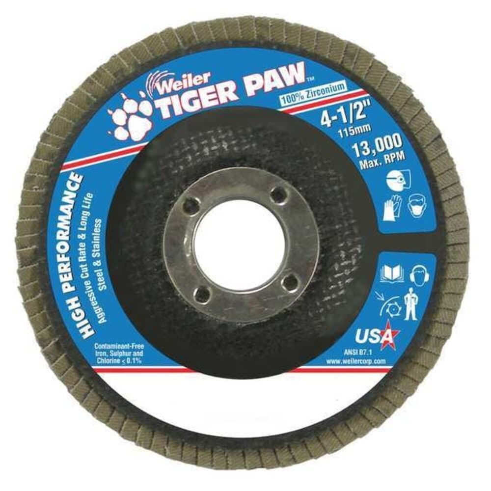 Weiler  Abrasive Flap Disc Med. 4-1/2 in. 98829