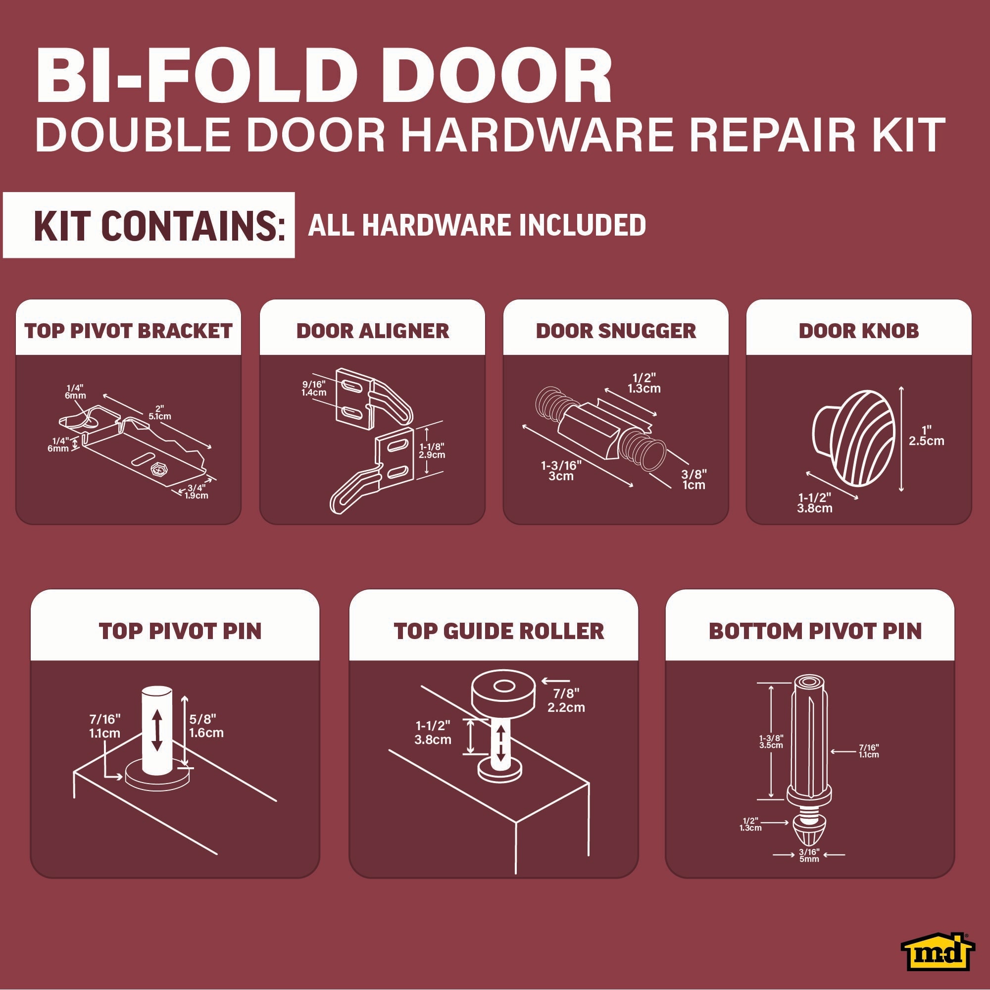 M-D 45113 Bifold-Closet-Door-Hware-Kits - View #2