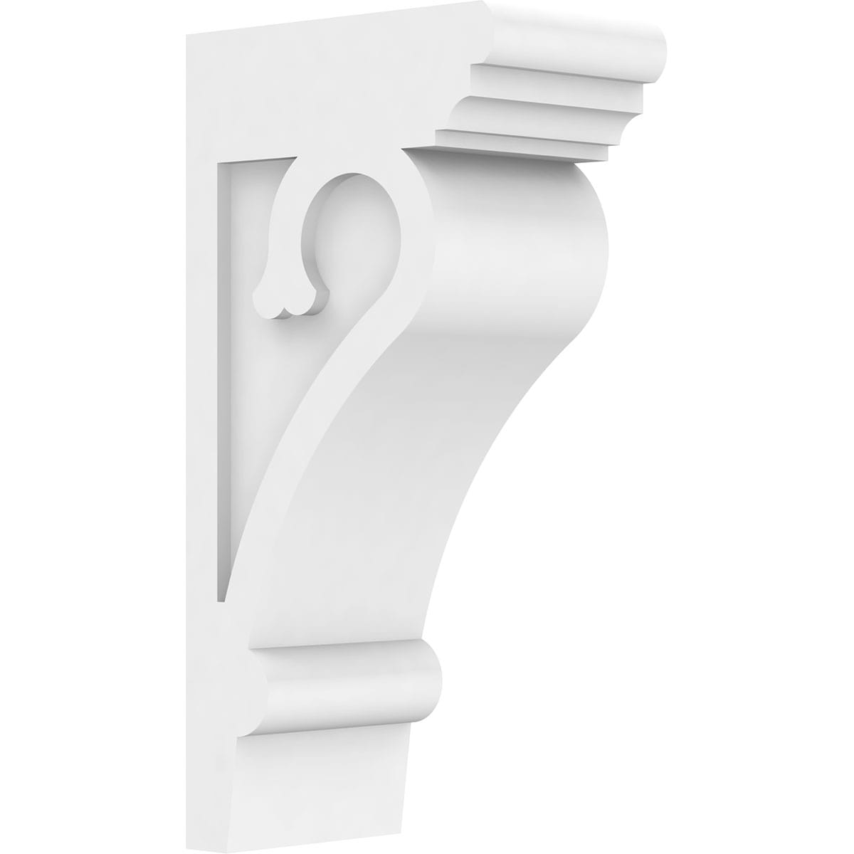 Ekena Millwork CORP05X08X16MAY 5-in x 8-in x 16-in Standard mayflower Unfinished White PVC Paintable Corbel
