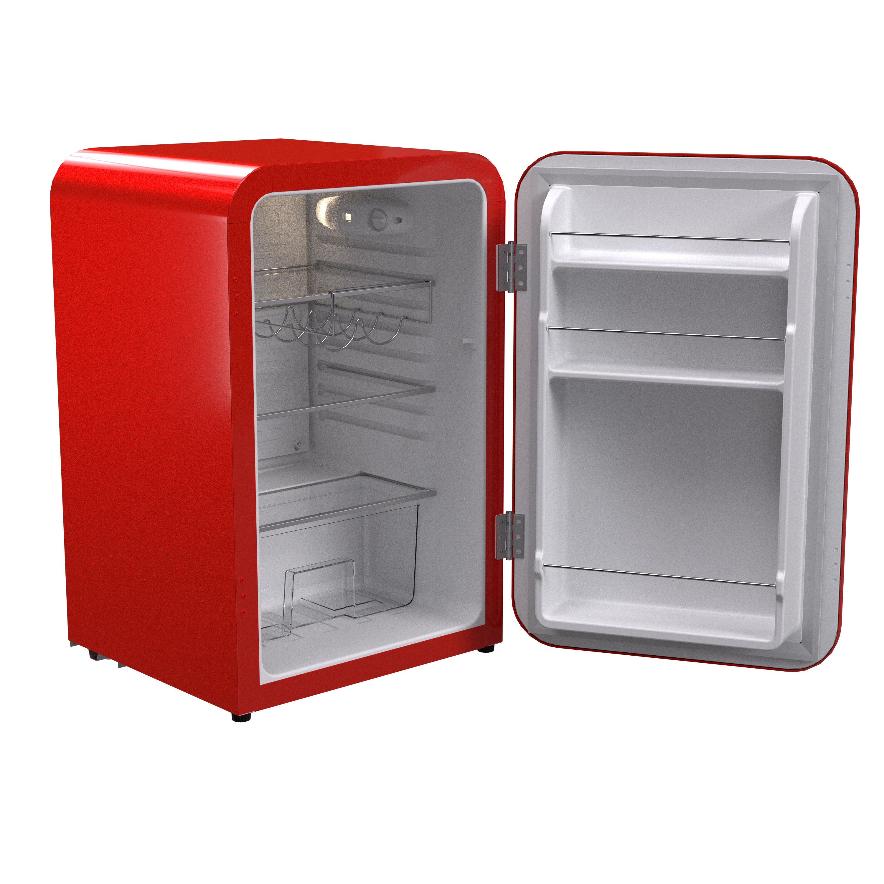 Commercial Cool CCRR4LR 4.0 Cu. ft. Retro Refrigerator with Freezer Red