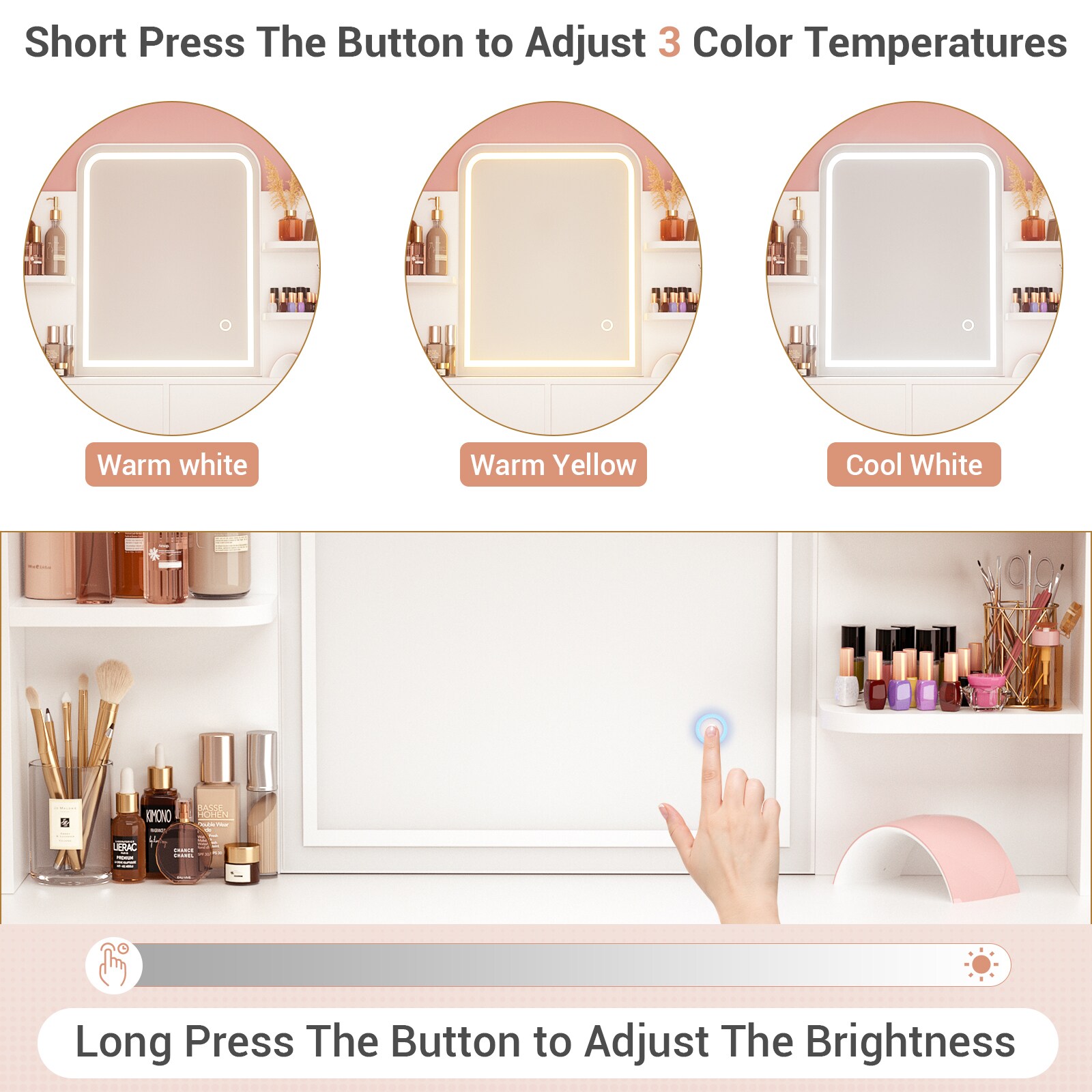 Aheaplus HZZ2-W Bedroom-Vanities - View #3