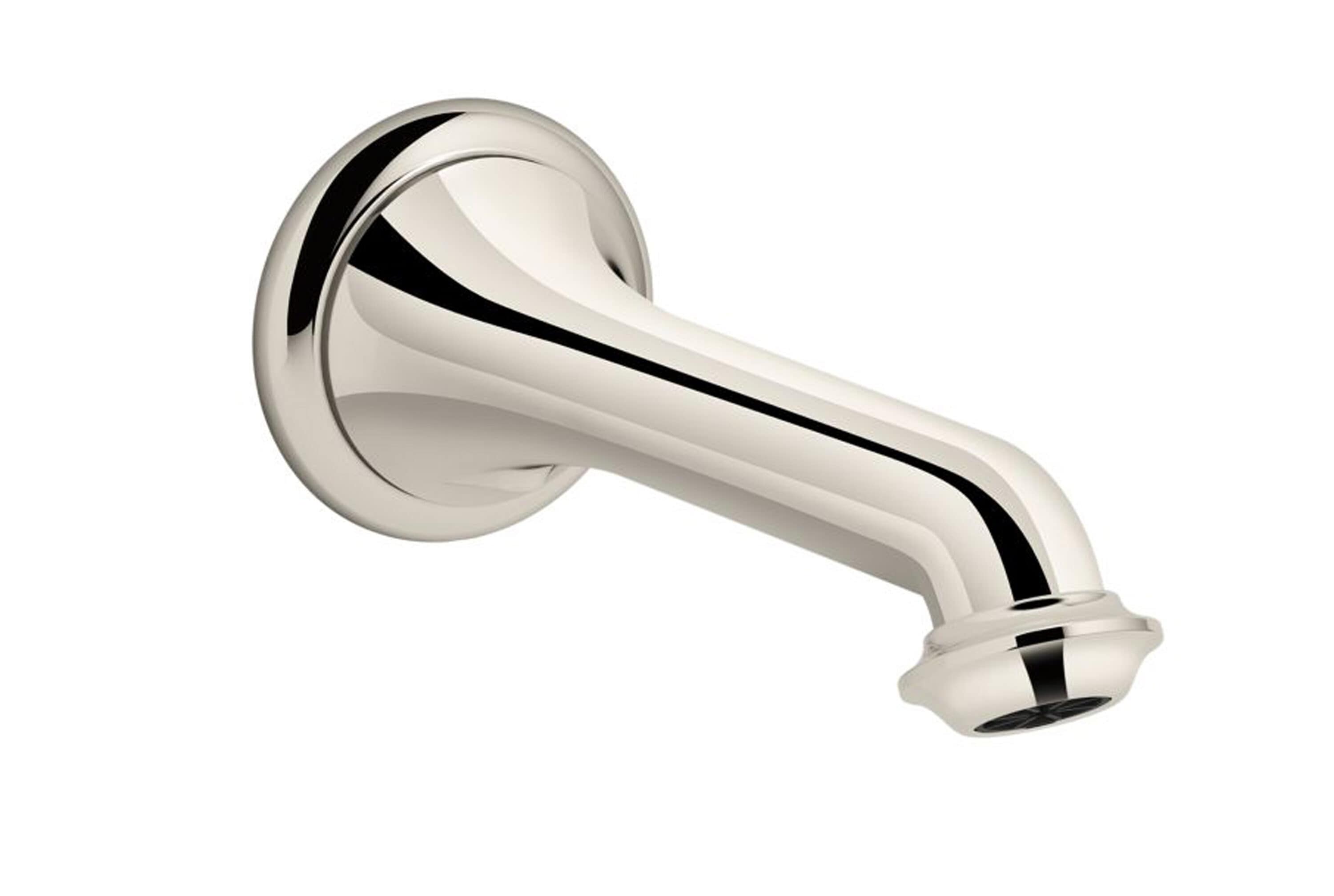 Vintage Artisan Nickel Wall-Mount Bath Spout